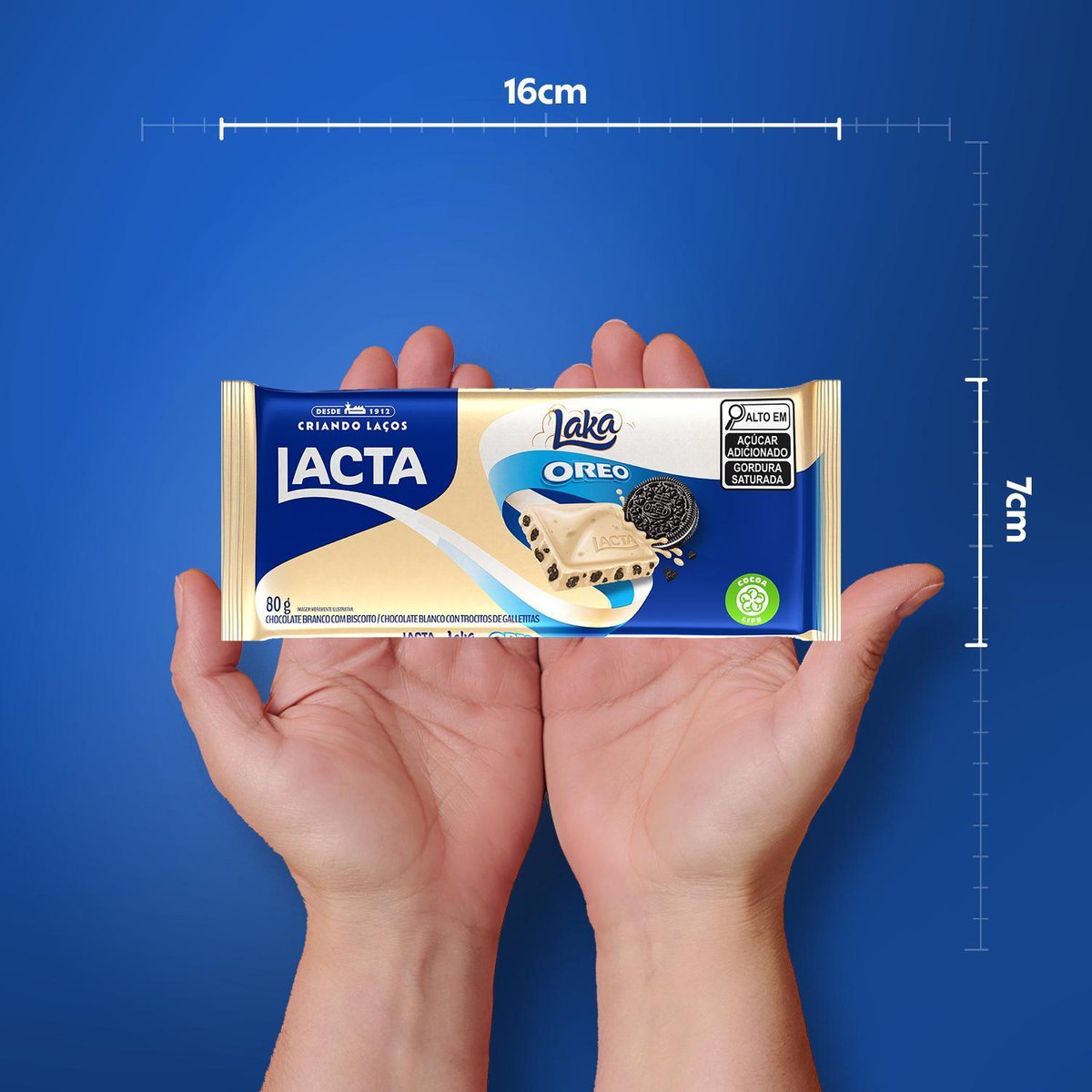 Chocolate Branco Lacta Laka Oreo 80g