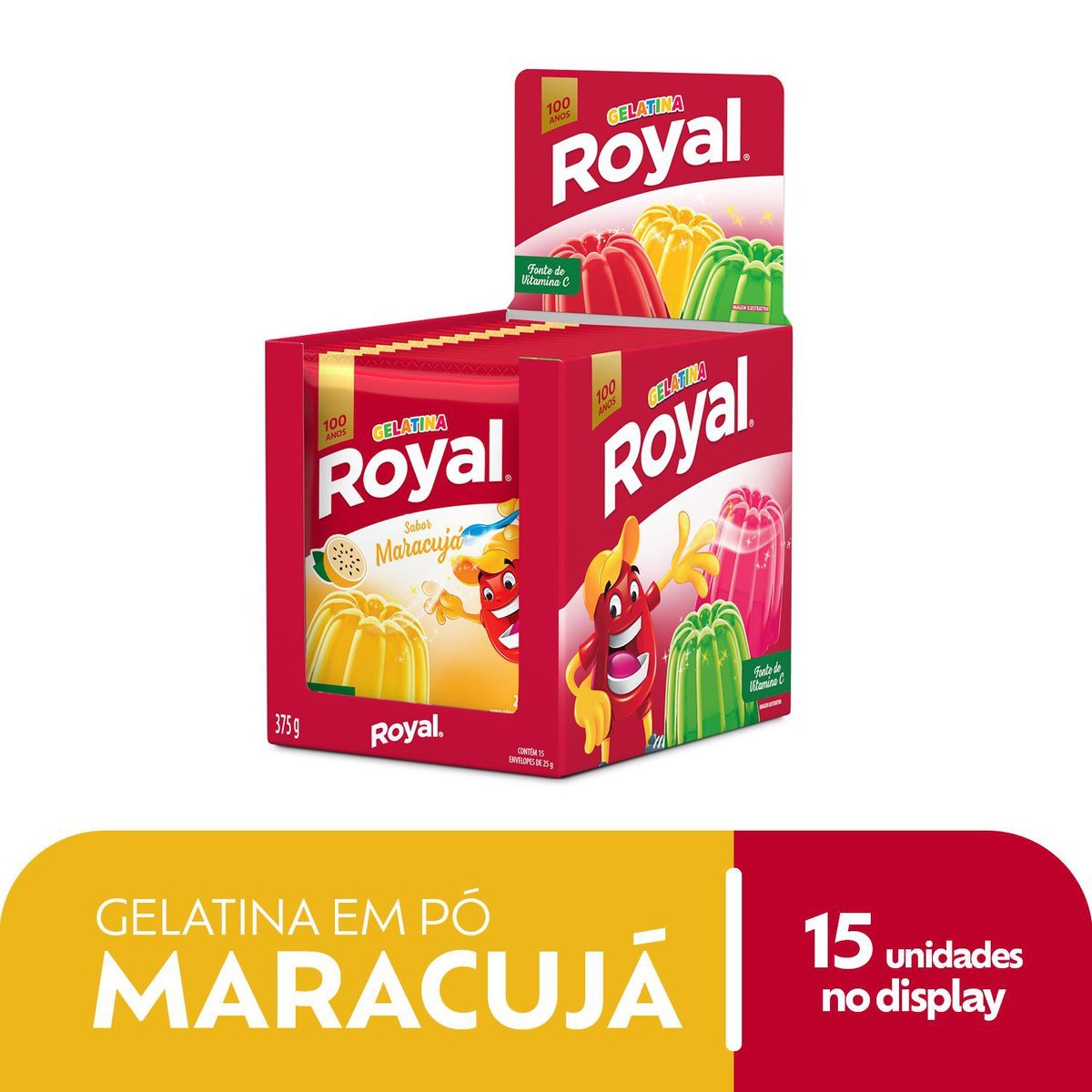 Gelatina Em P Royal Maracuj Caixa Com 15 Unidades De 25g