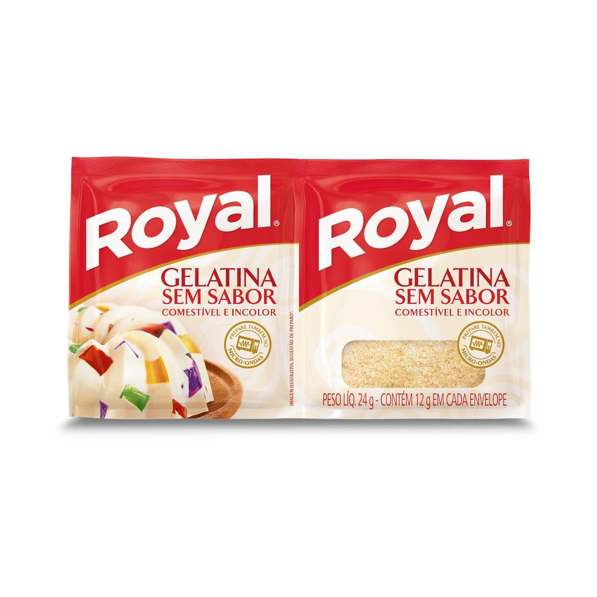 Gelatina Royal Em P Sem Sabor Incolor 24g
