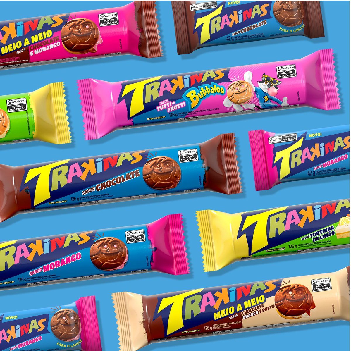 Biscoito Recheado Trakinas Morango 42g