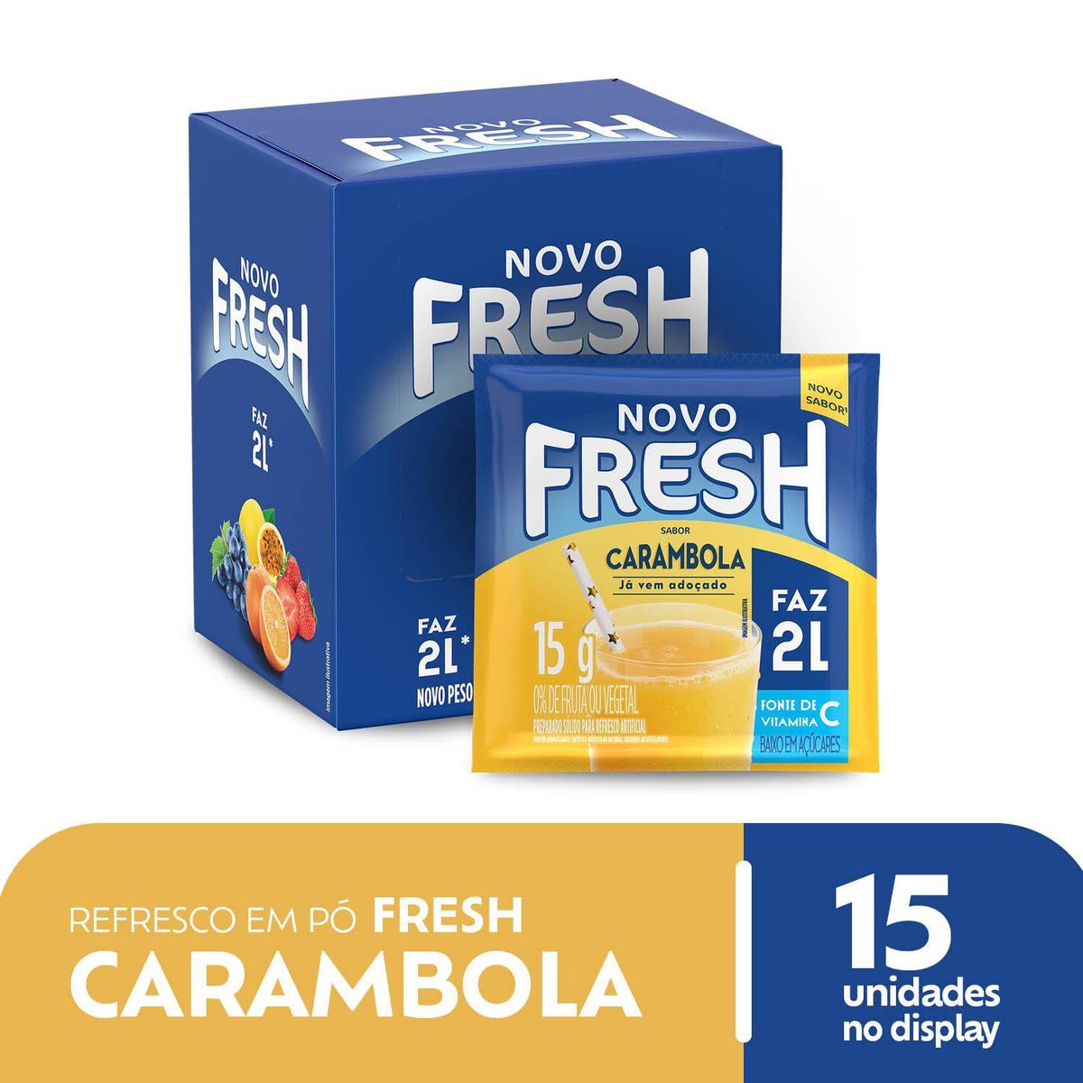 Refresco Em P Fresh Carambola Caixa Com 15 Unidades De 15g