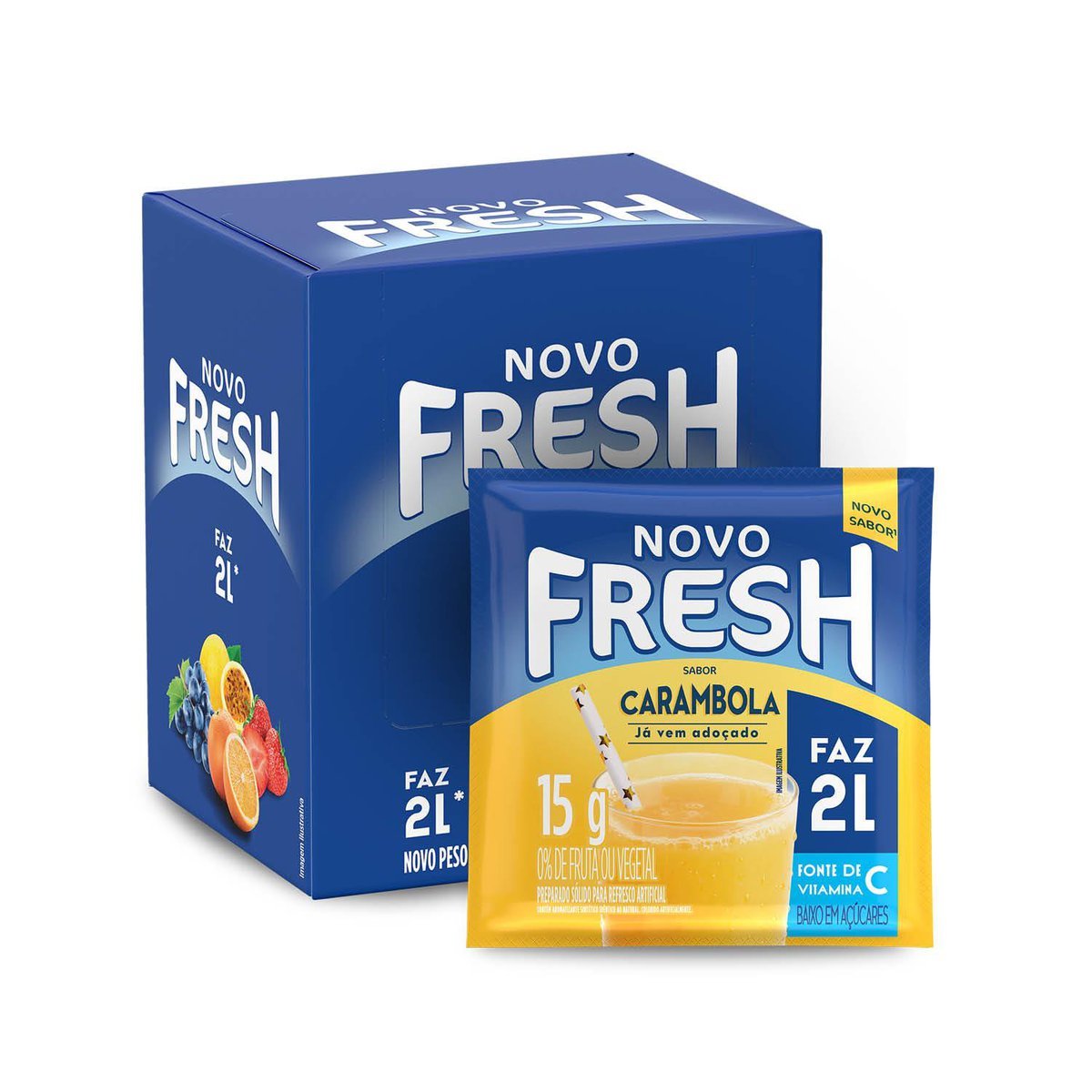 Refresco Em P Fresh Carambola Caixa Com 15 Unidades De 15g