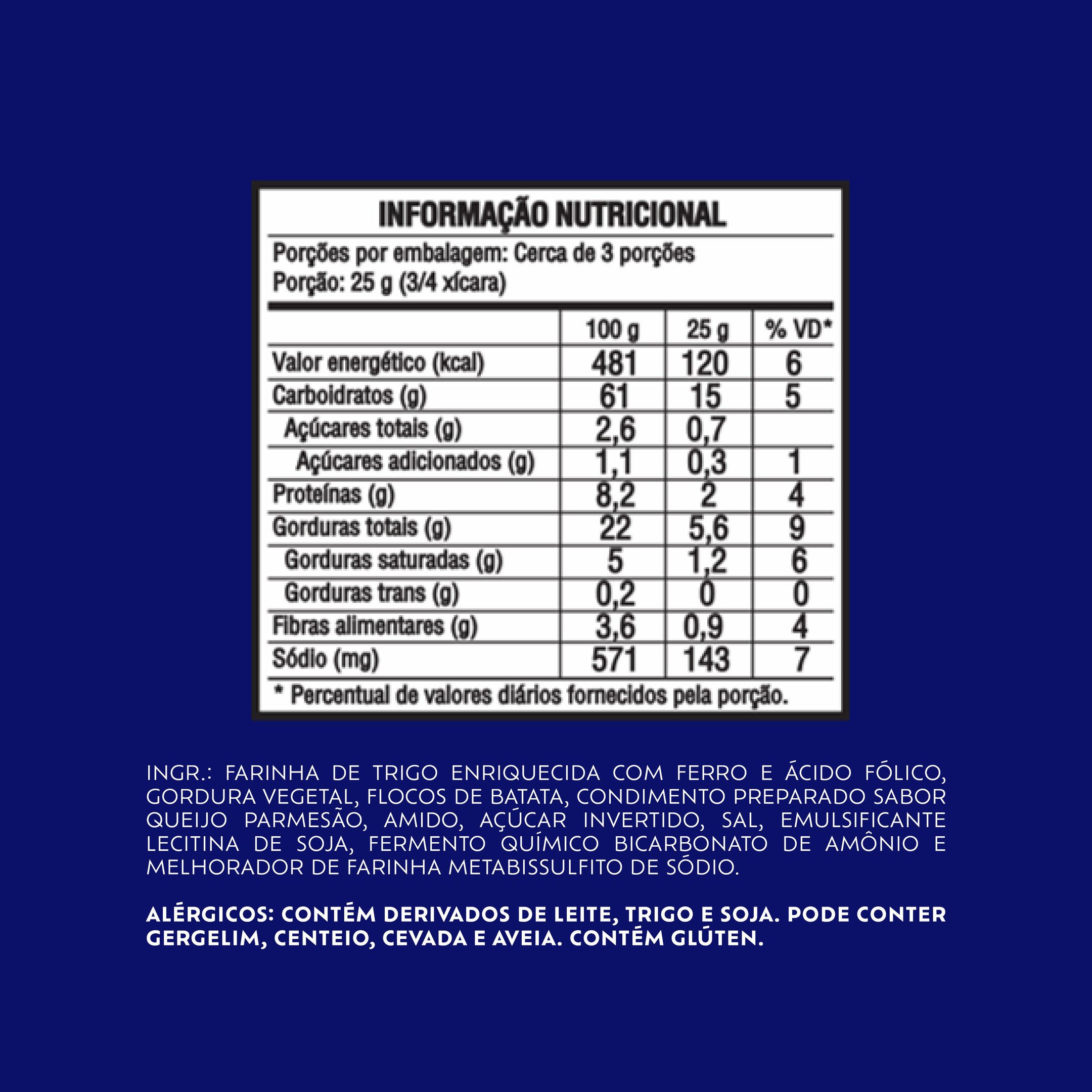 Salgadinho Club Social snack queijo parmeso 68g