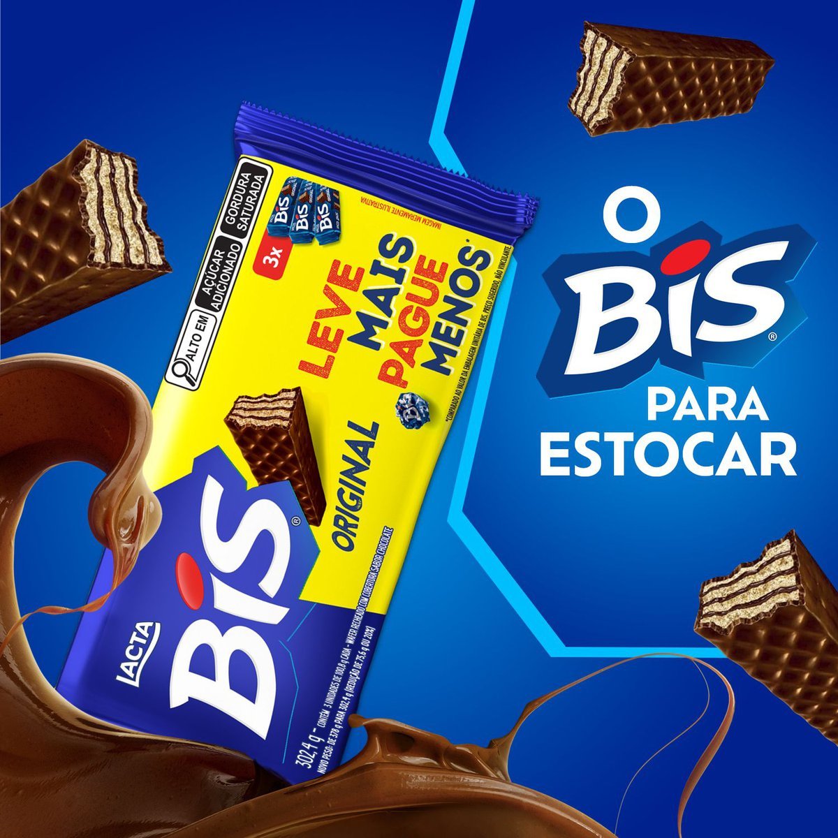 Bis Ao Leite - Kit com 3 unidades de 100,8g