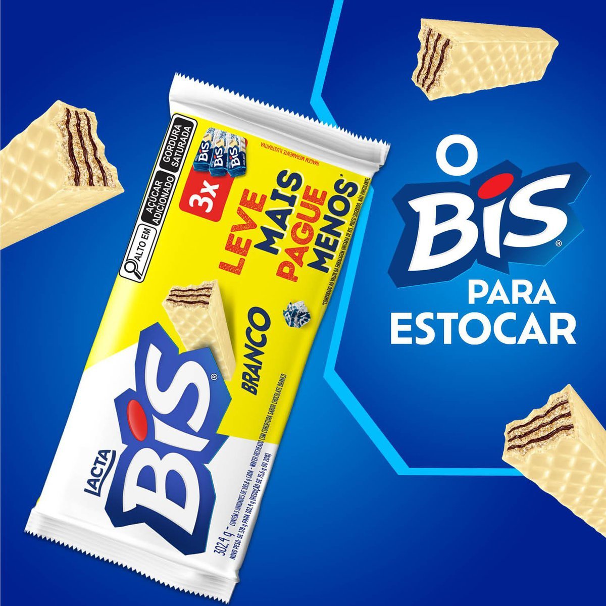 Bis Branco - Kit com 3 unidades de 100,8g