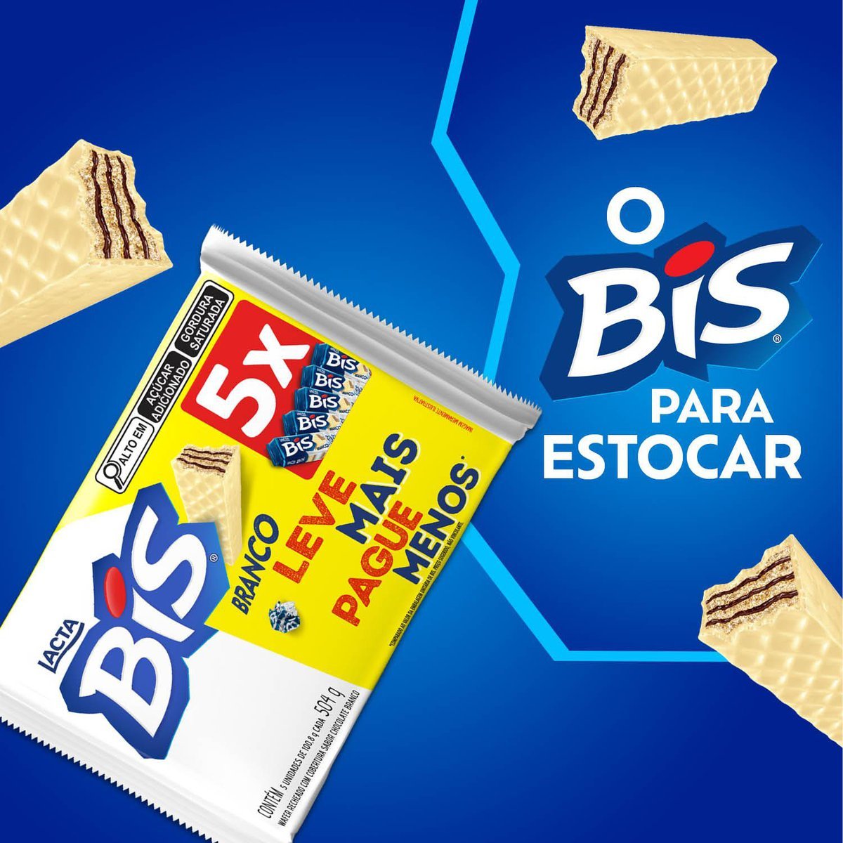 Bis Branco - Kit com 5 unidades de 100,8g