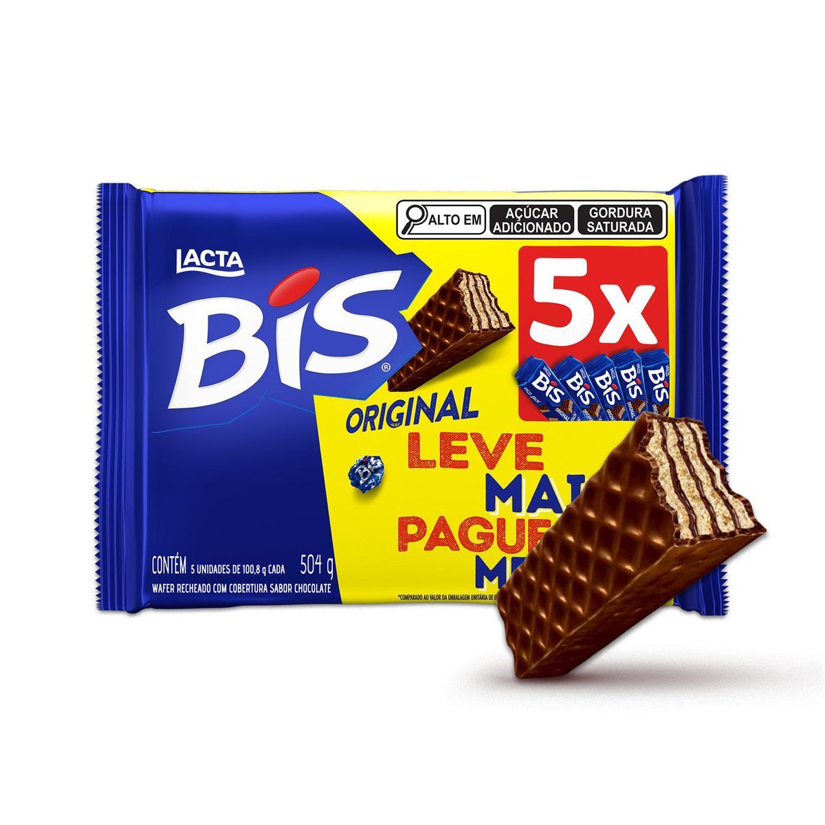 Bis Ao Leite - Kit com 5 unidades de 100,8g