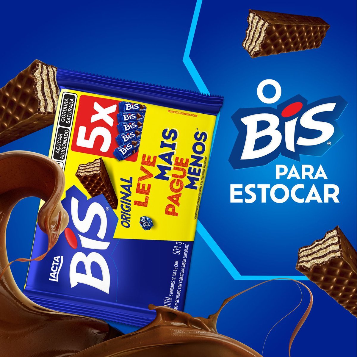 Bis Ao Leite - Kit com 5 unidades de 100,8g