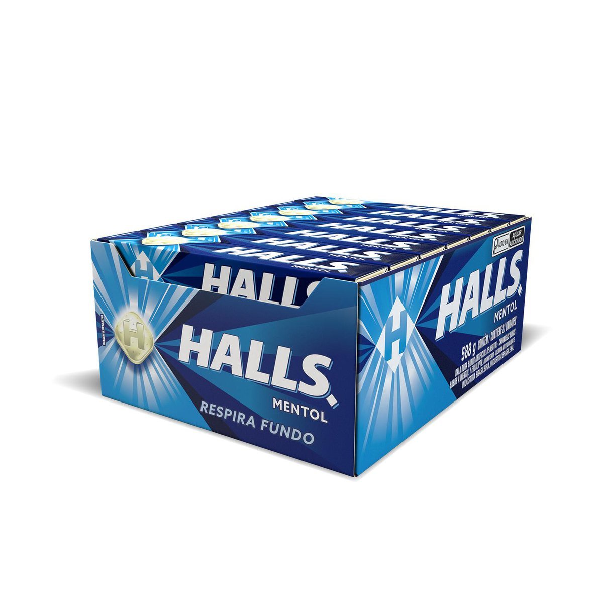 Bala Halls Mentol Caixa Com 21 Unidades De 28g