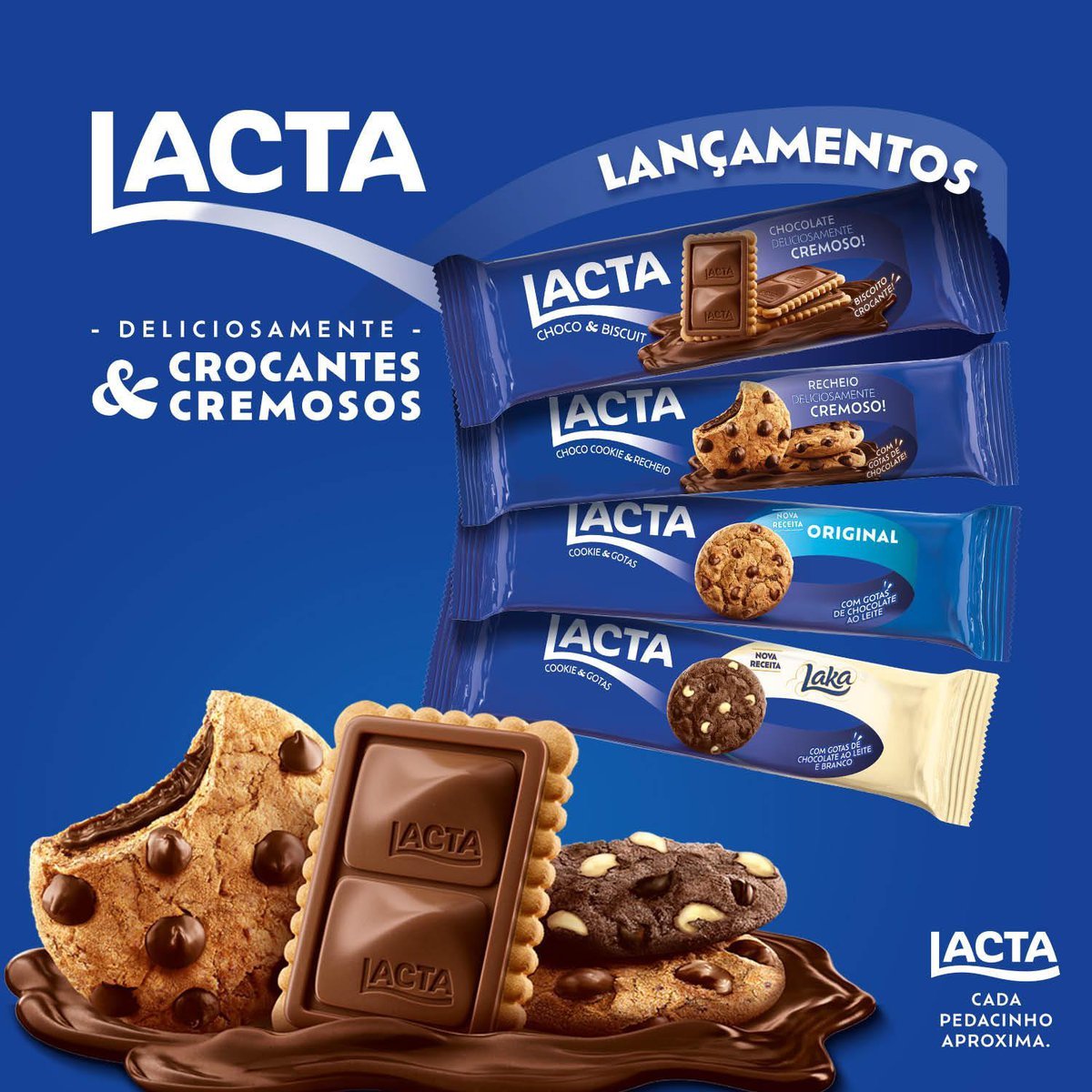 Biscoito Cookies Lacta Laka 80g
