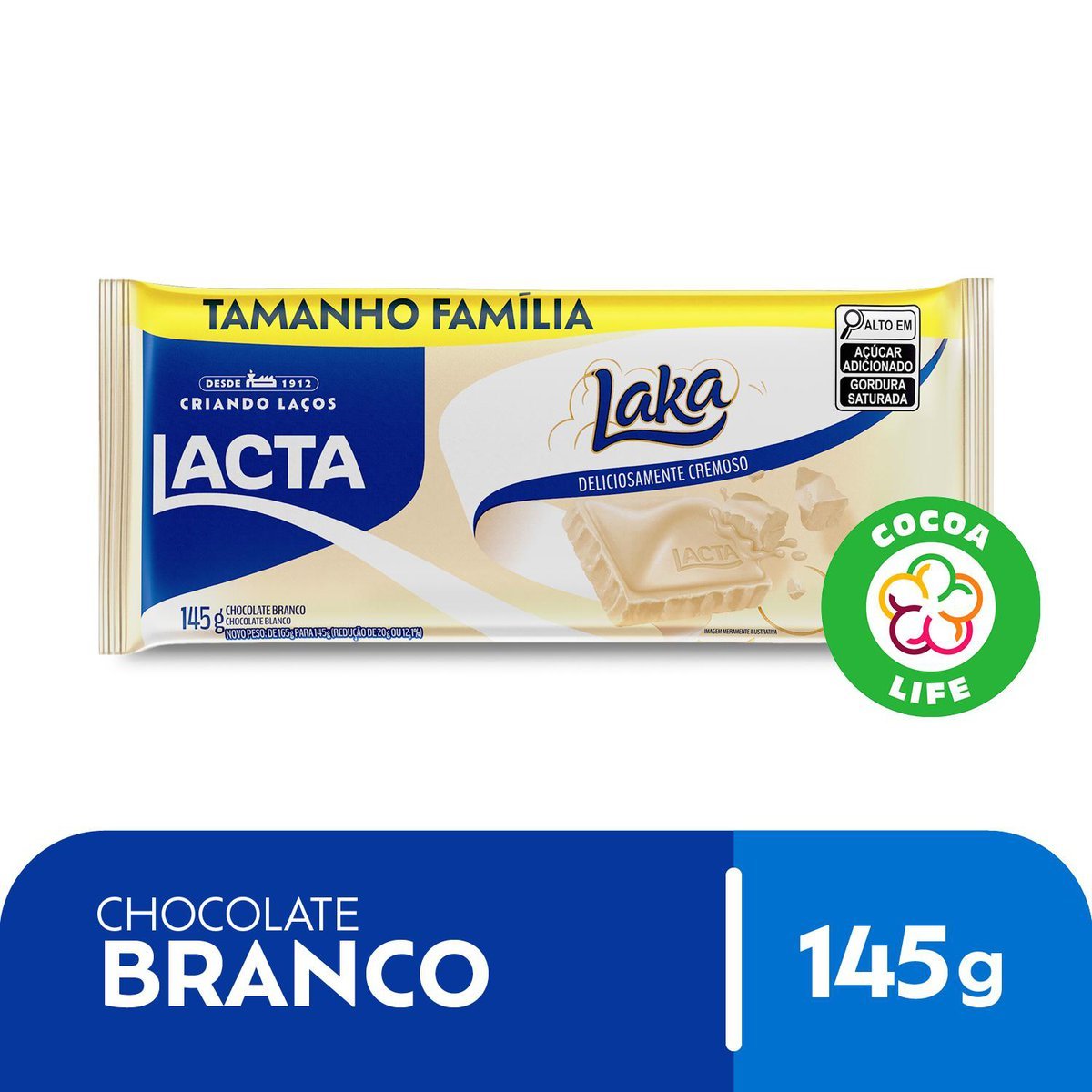 Chocolate Lacta Branco Laka 145g