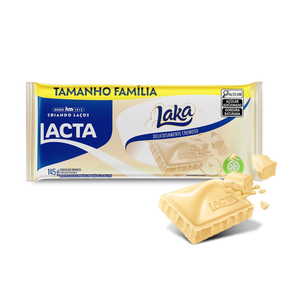 Chocolate Lacta Branco Laka 145g