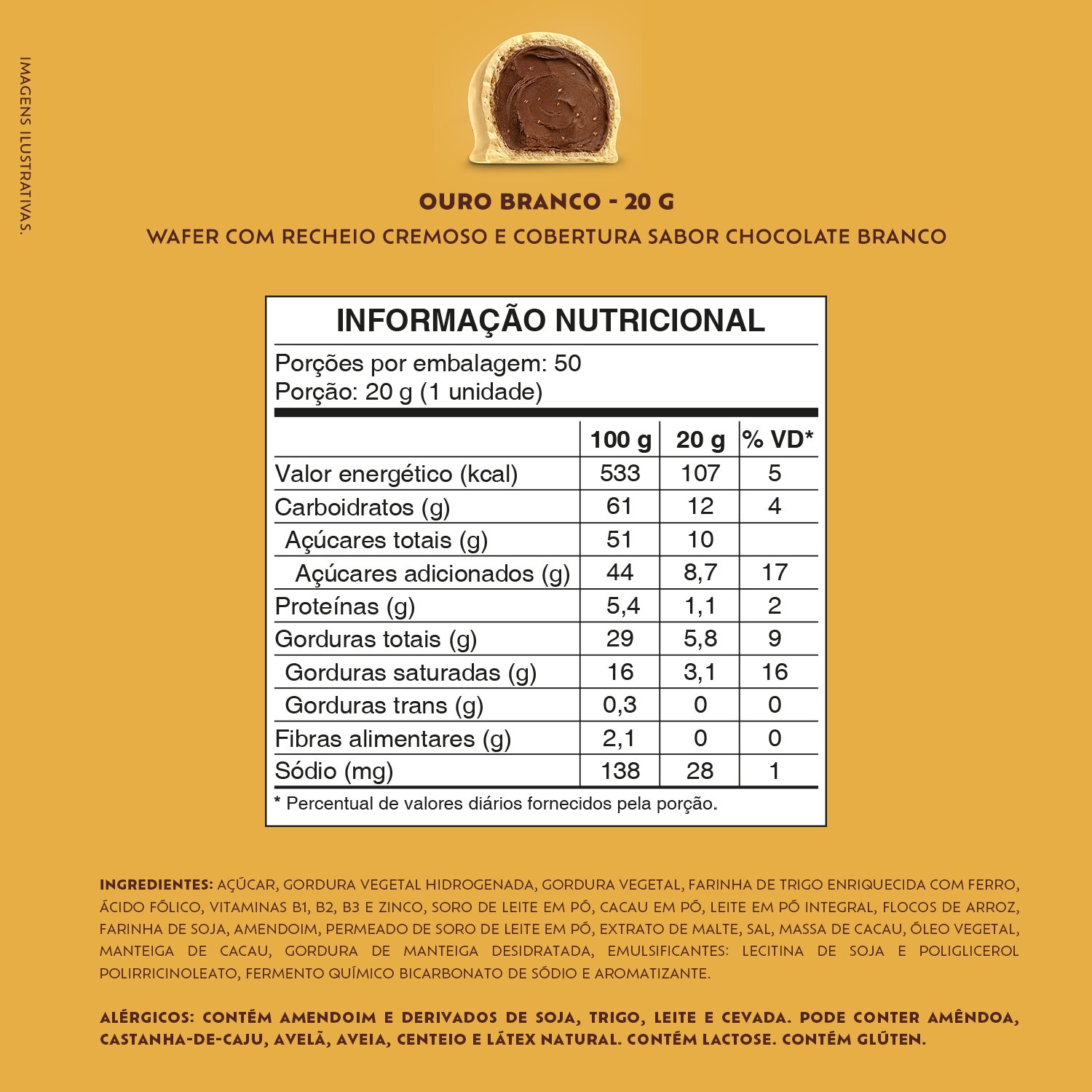 Chocolate Ouro Branco Pacote 1Kg