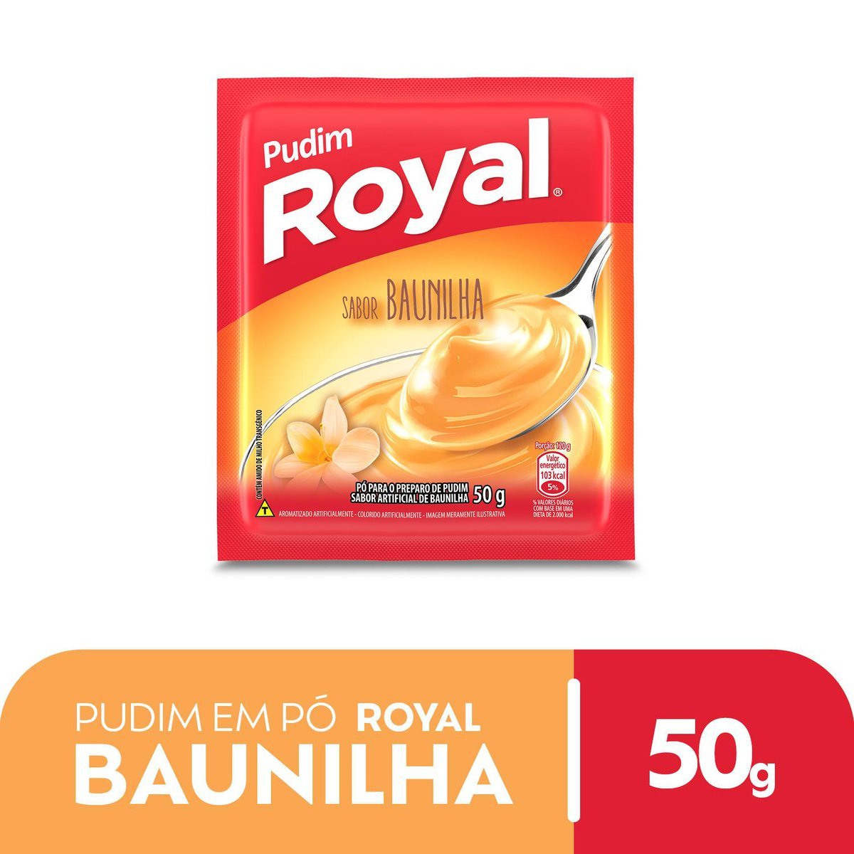 Pudim Em P Royal Baunilha Caixa Com 12 Unidades De 50g