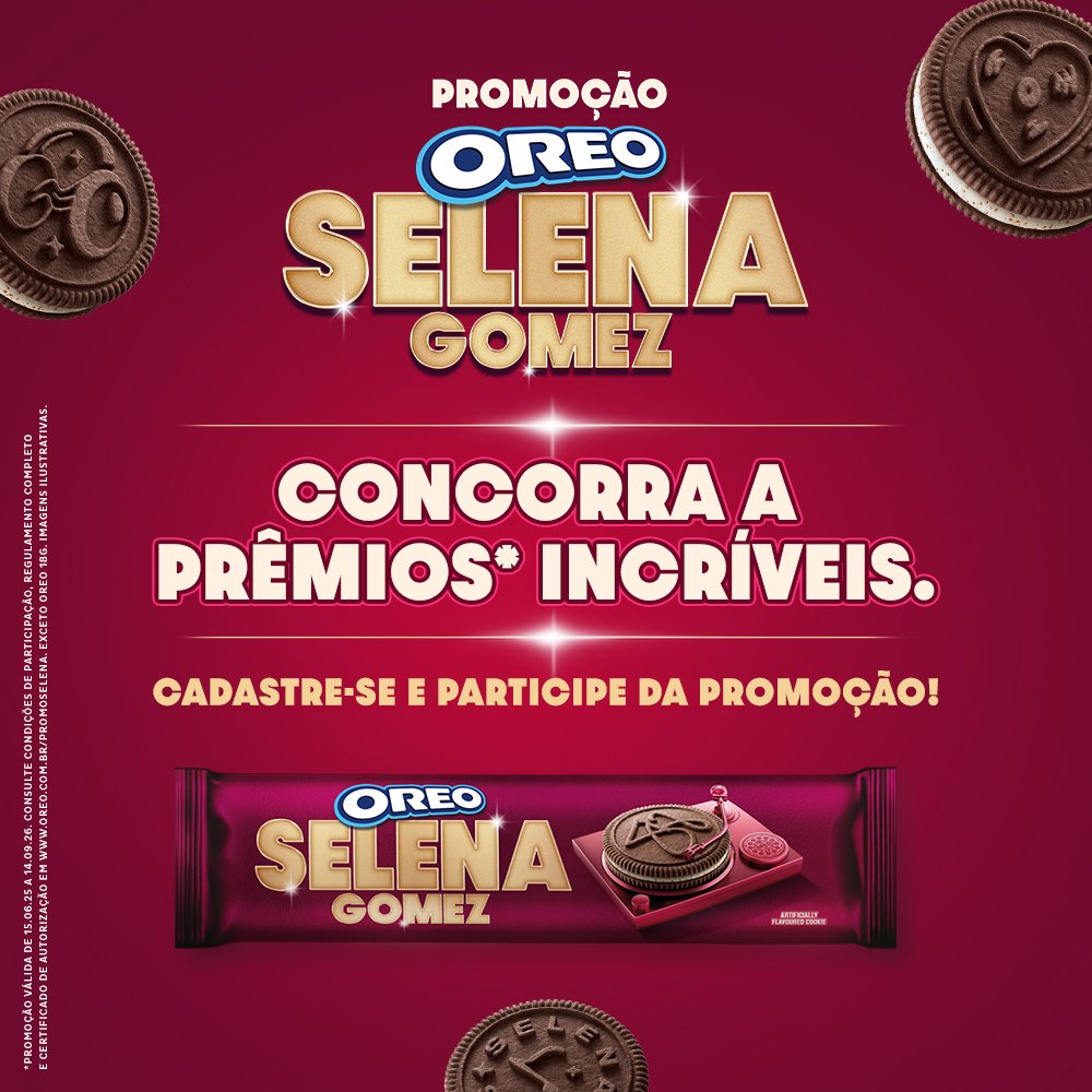 Biscoito Oreo Selena Gomes Pacote 90g