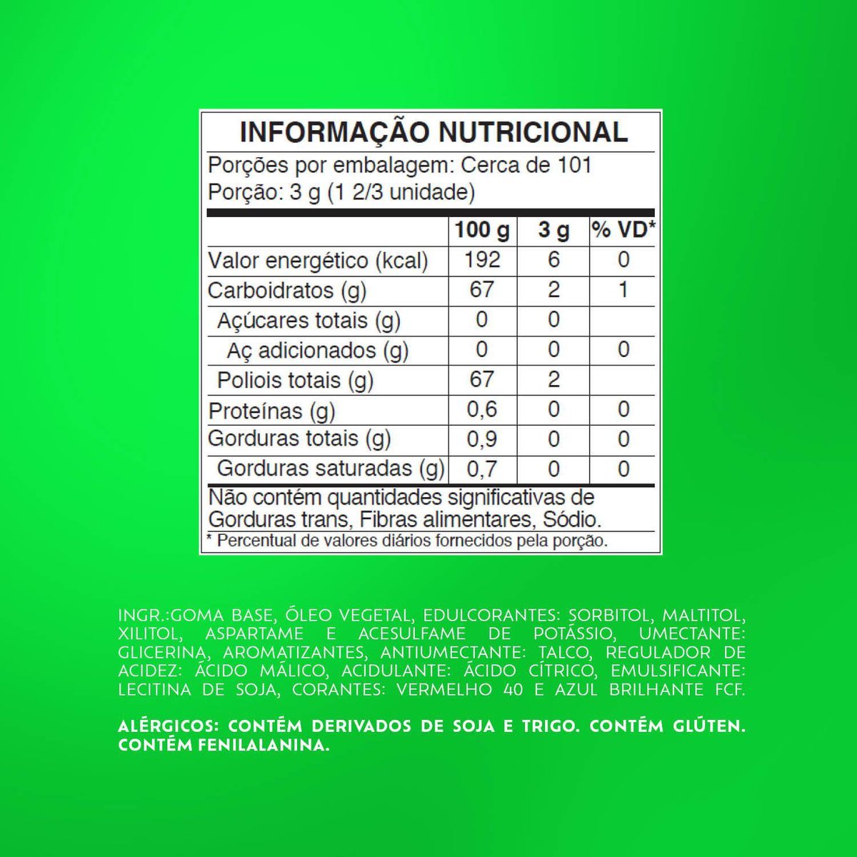 Chiclete Trident Melancia Sem Acar - Caixa com 12 unid. de 25,2g