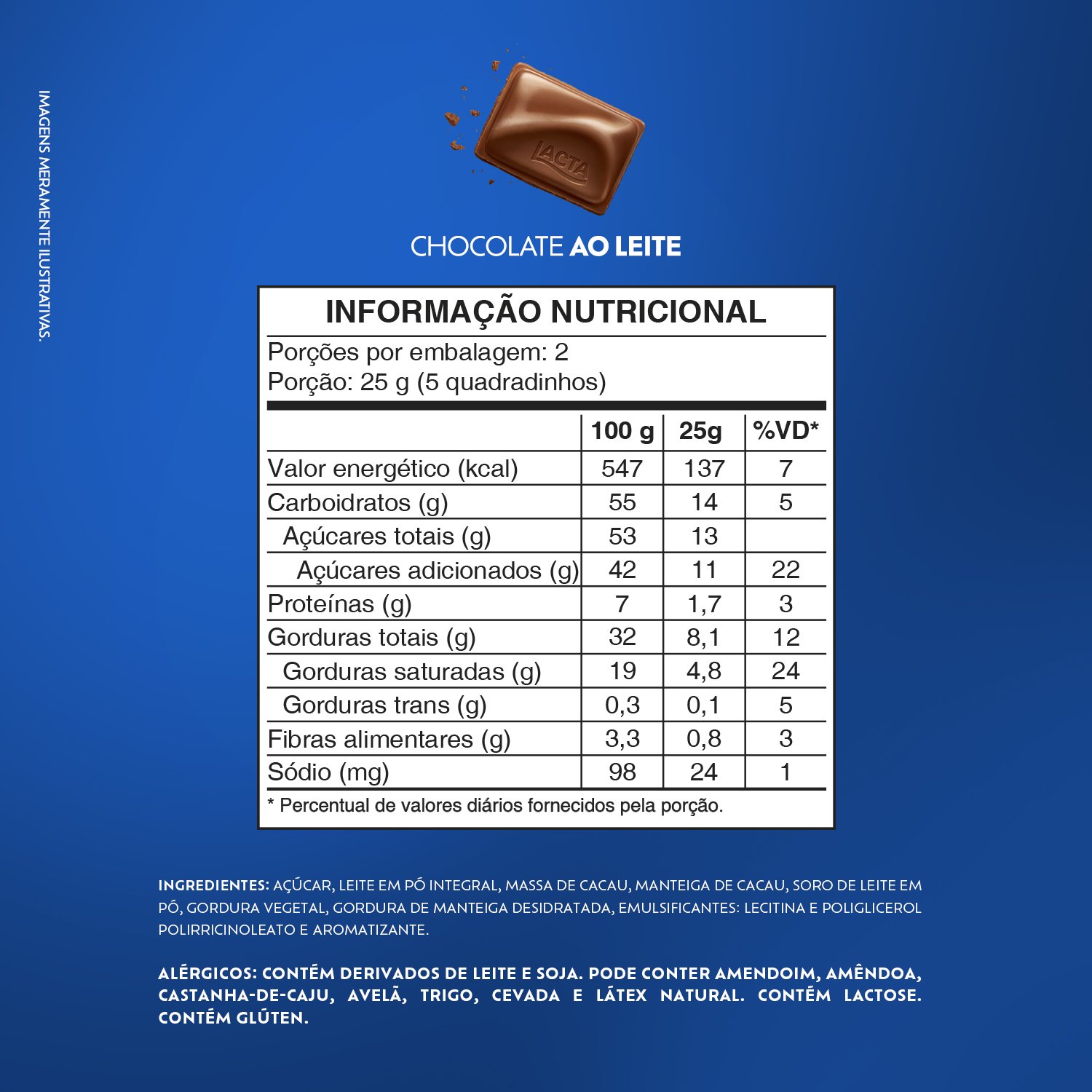 Lacta ao leite 50,1g