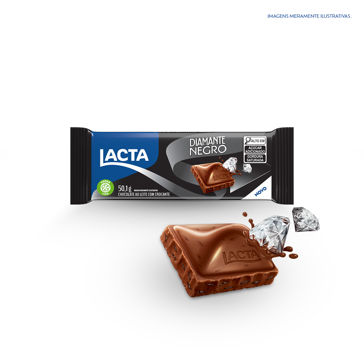 Chocolate Lacta Diamante Negro 50,1g