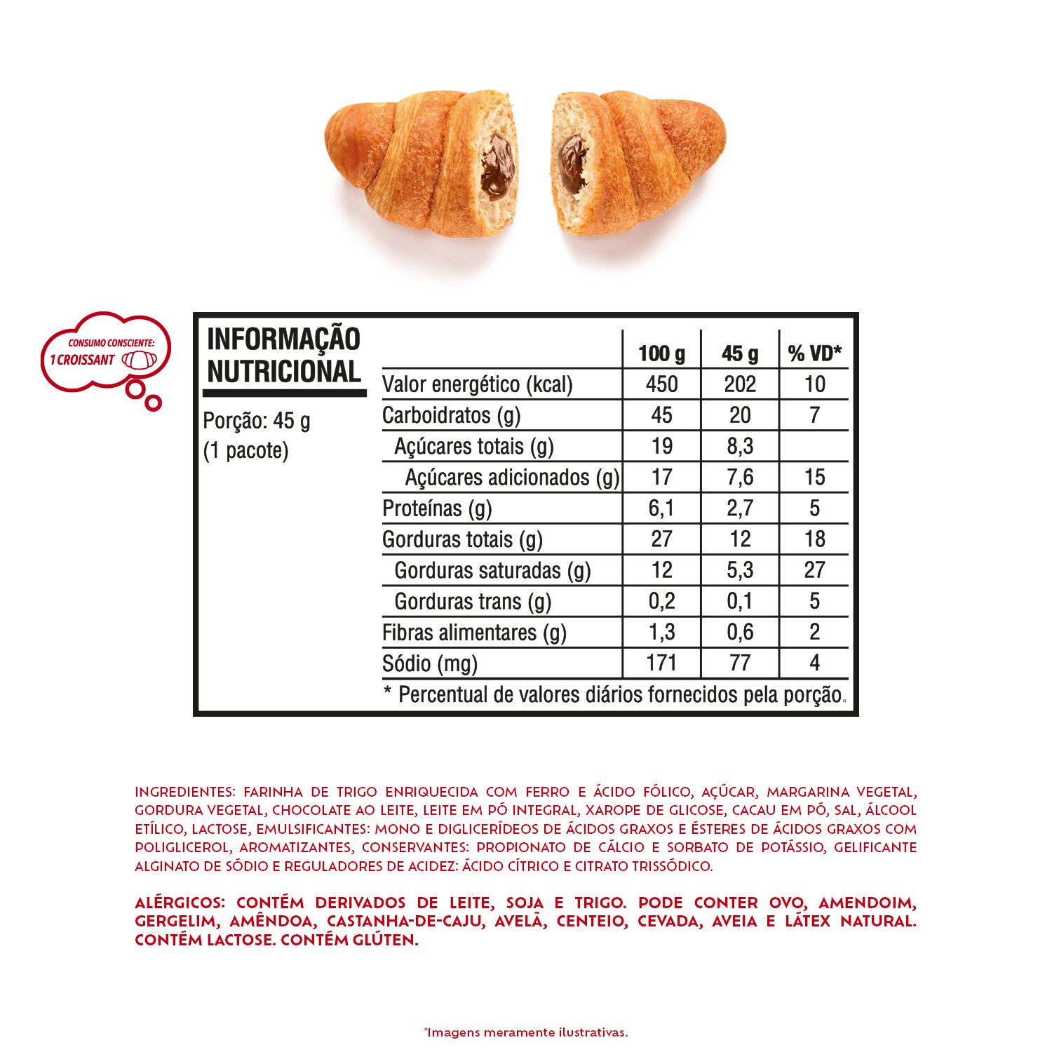 Croissant Ao Leite 7Days - Display com 13 unidades