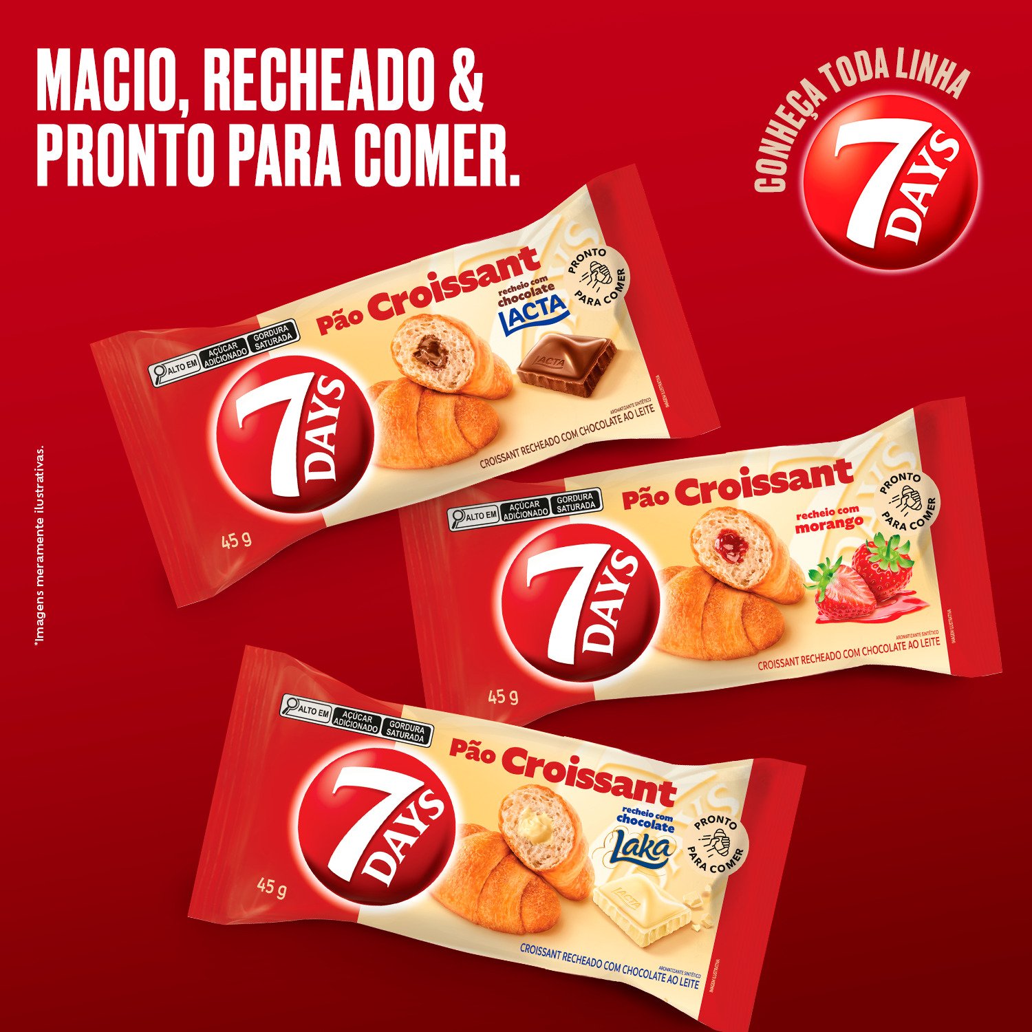 Croissant Ao Leite 7Days - Display com 13 unidades