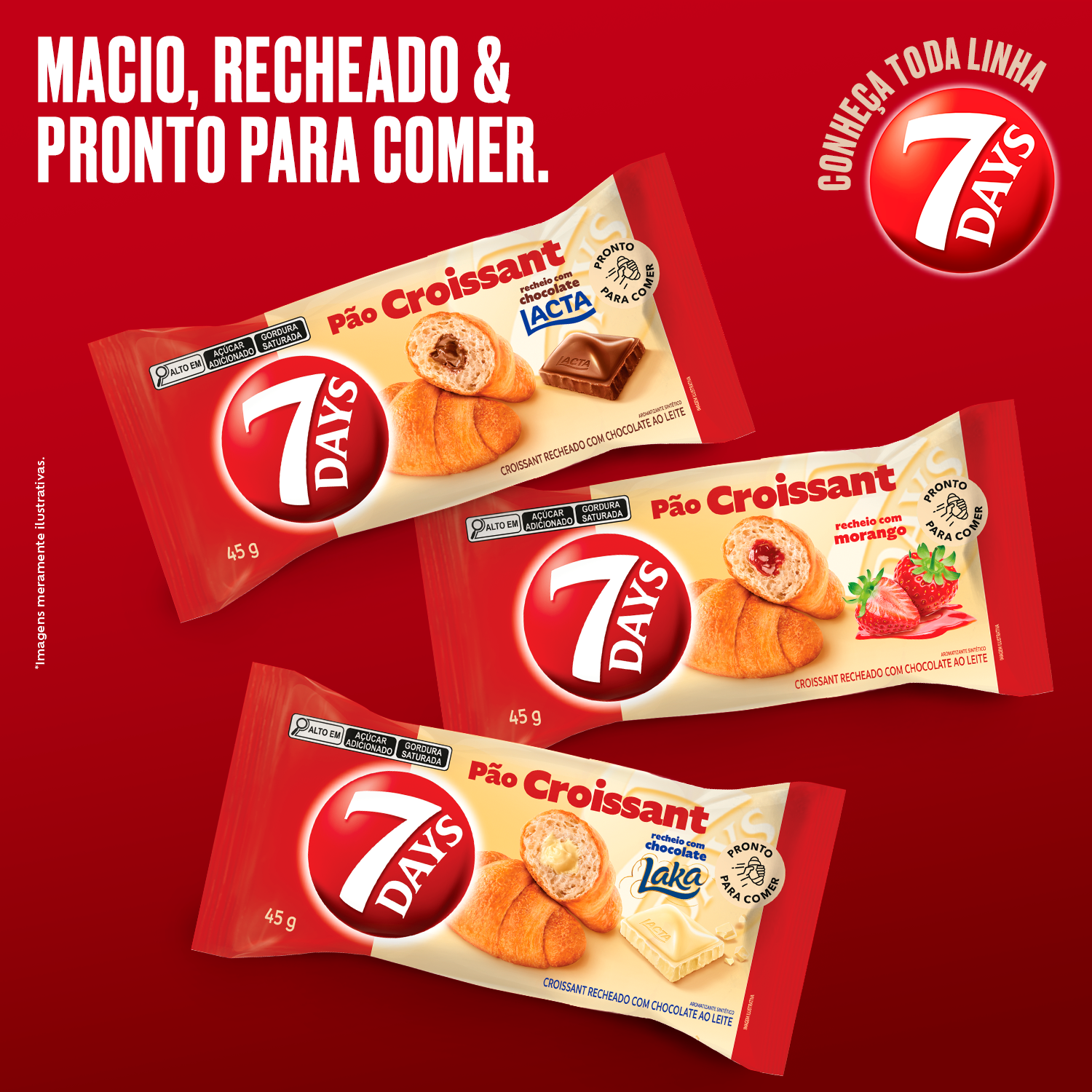 Croissant Laka 7Days - Display com 13 unidades