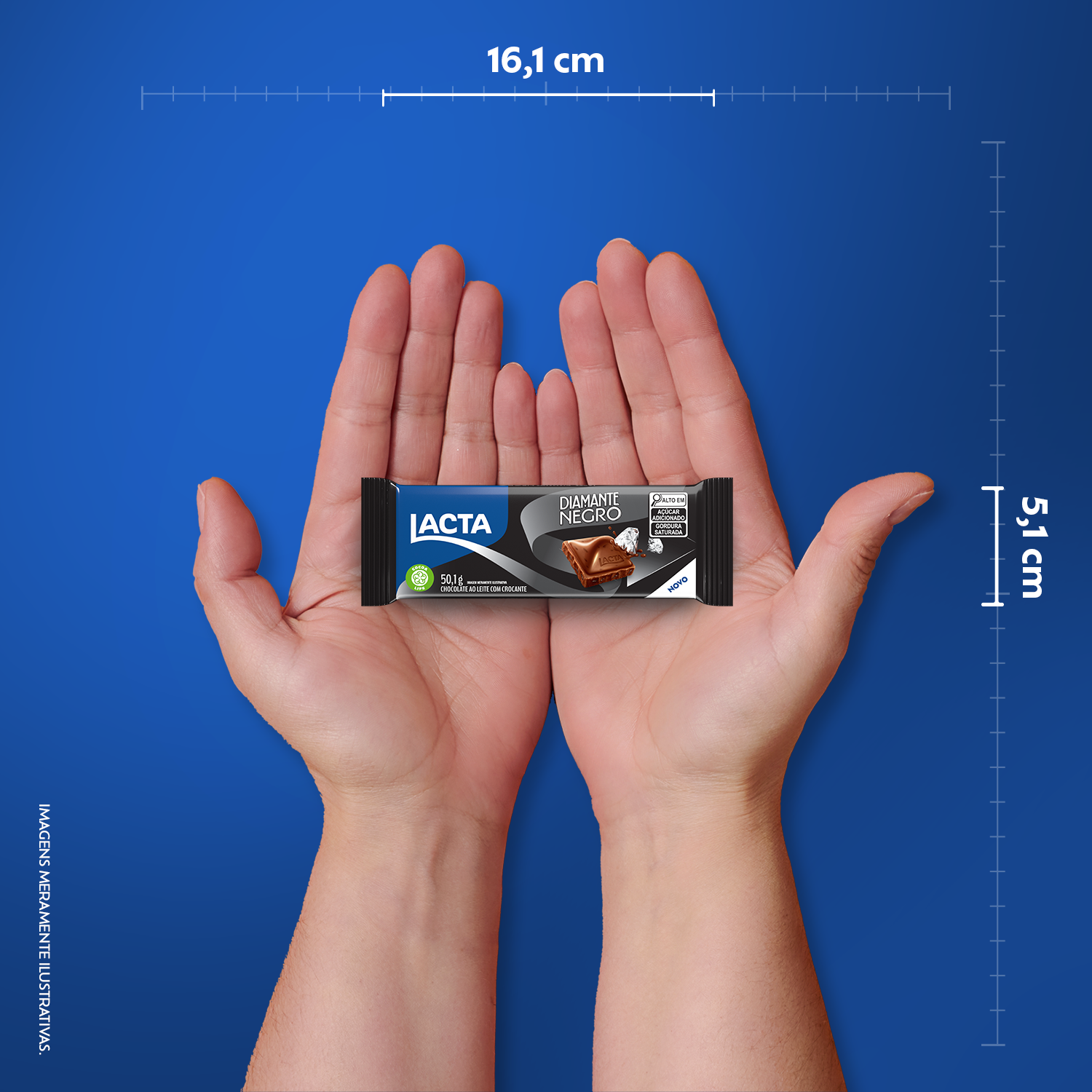 Chocolate Lacta Diamante Negro 50,1g - Display com 21 unidades