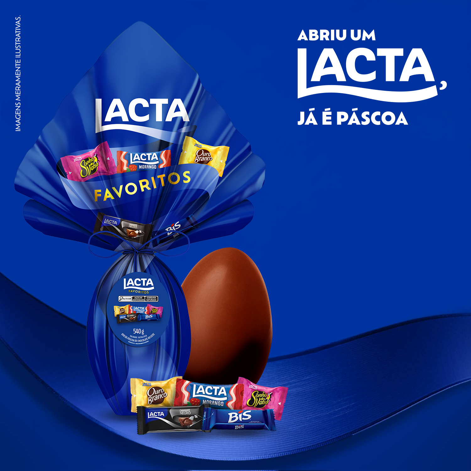 Ovo de P�scoa Lacta Favoritos 540g