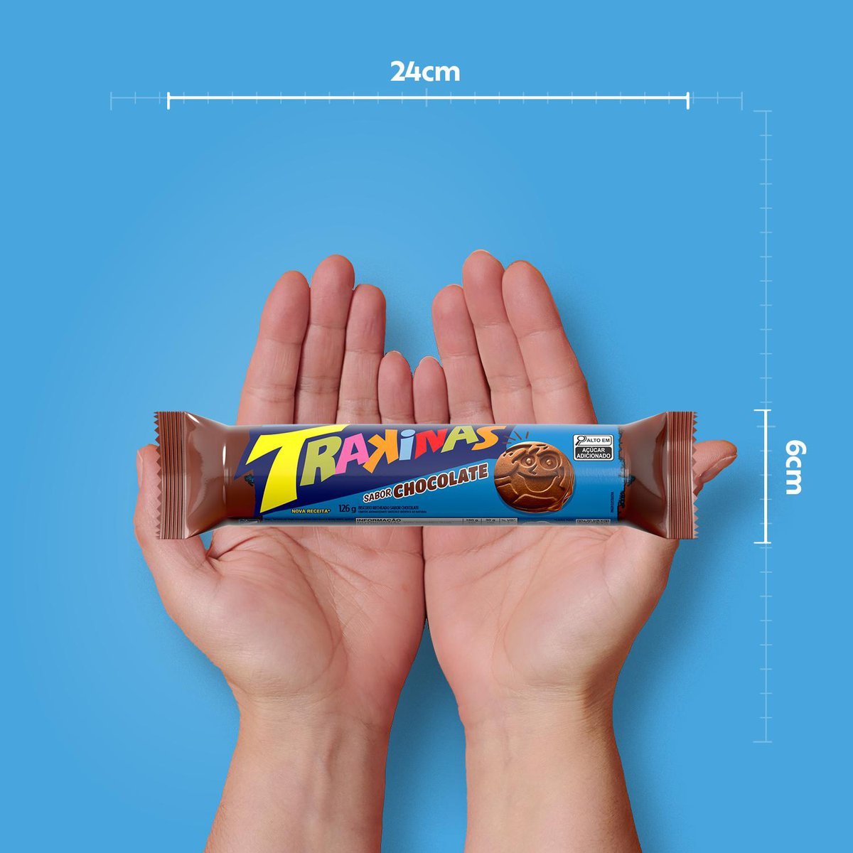Biscoito recheado Trakinas chocolate 126g