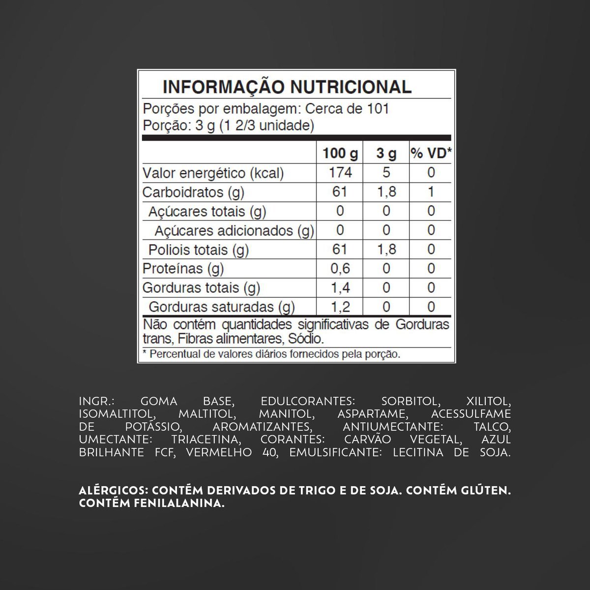 Chiclete Trident XSenses Intense Sem Acar - Caixa com 12 unid. de 26,6g