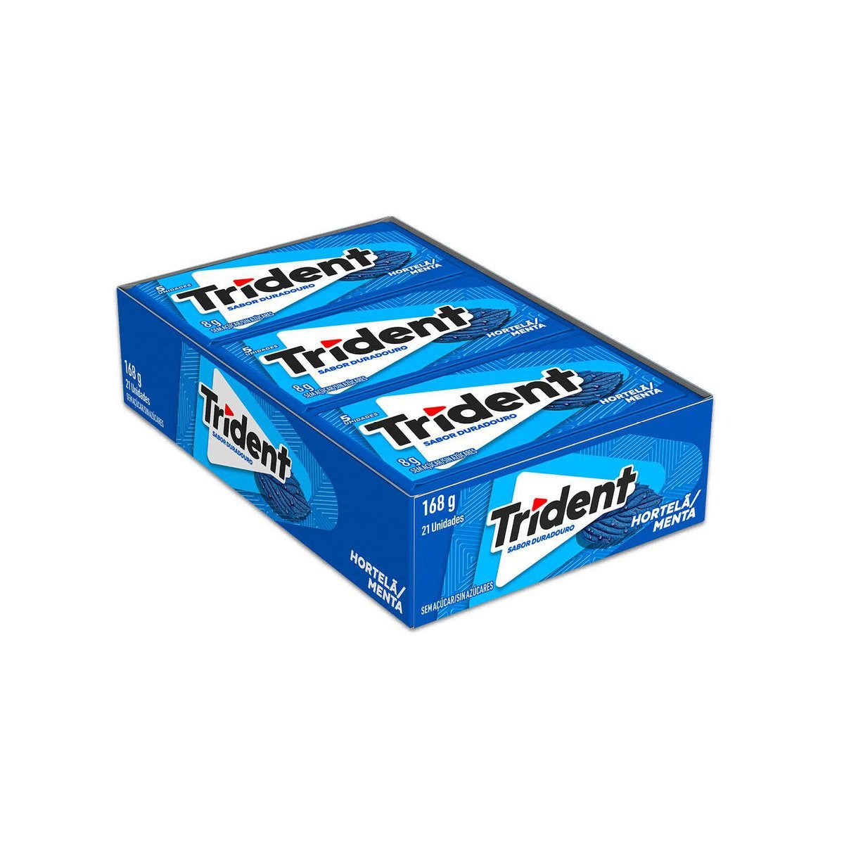 Chiclete Trident Hortel Sem Acar - Caixa com 21 unid. de 8g