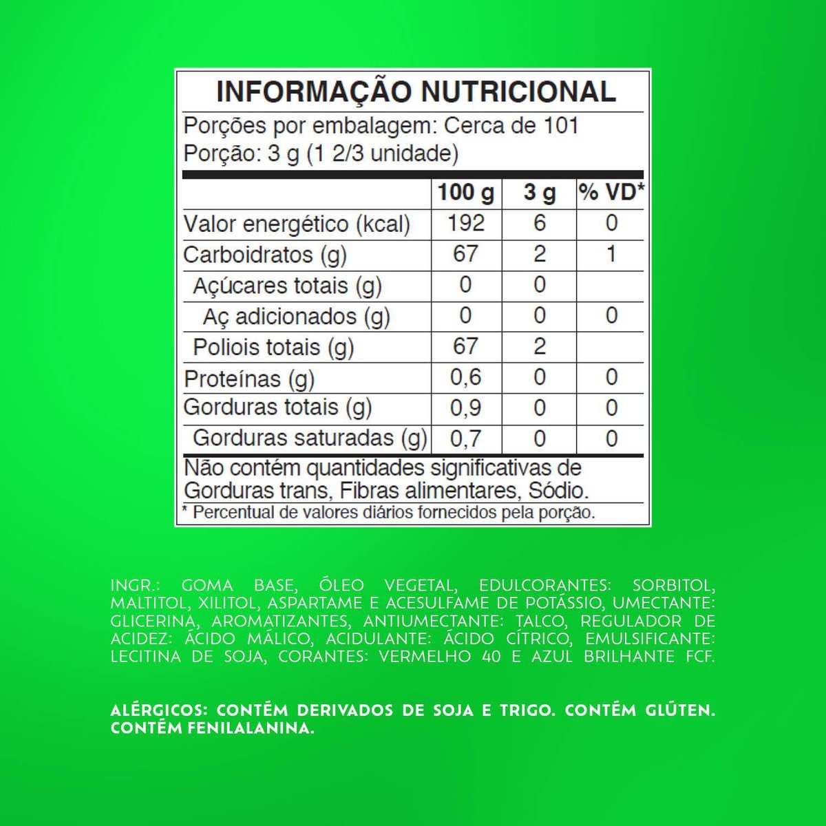 Chiclete Trident Melancia Sem Acar - Caixa com 21 unid. de 8g