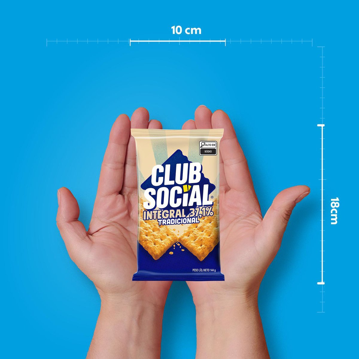 Biscoito Salgado Club Social integral multipack 144g