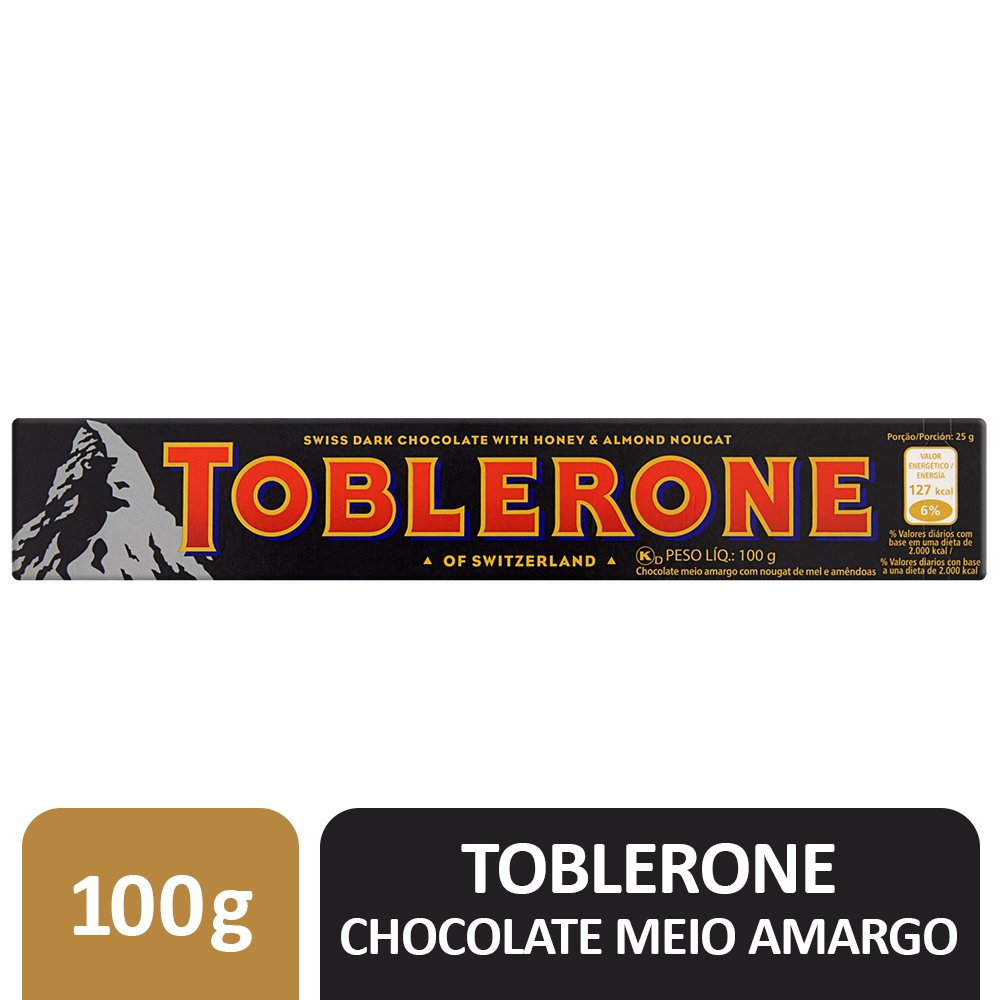 TOBLERONE MEIO AMARGO 100G