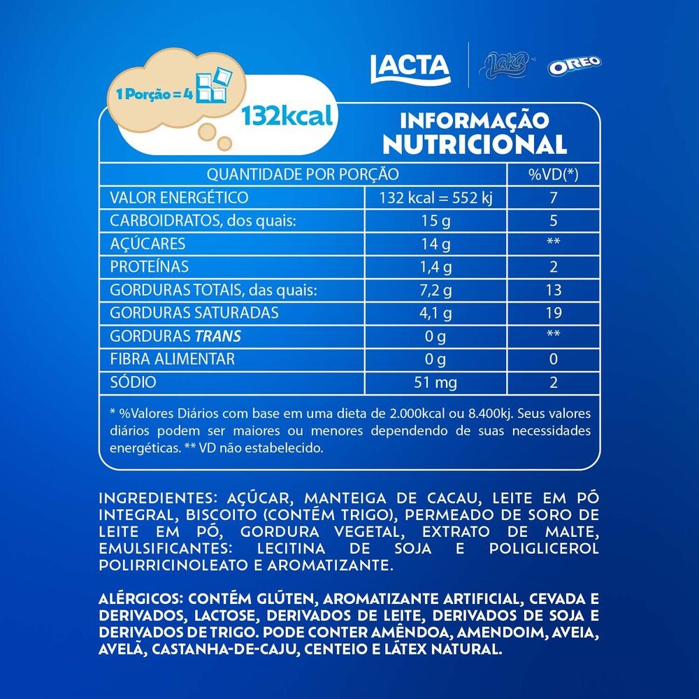 Chocolate Lacta Laka Oreo 90g