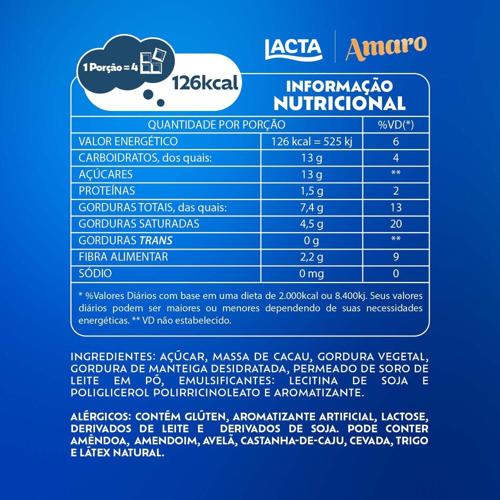 Chocolate Amaro 40% cacau 90g