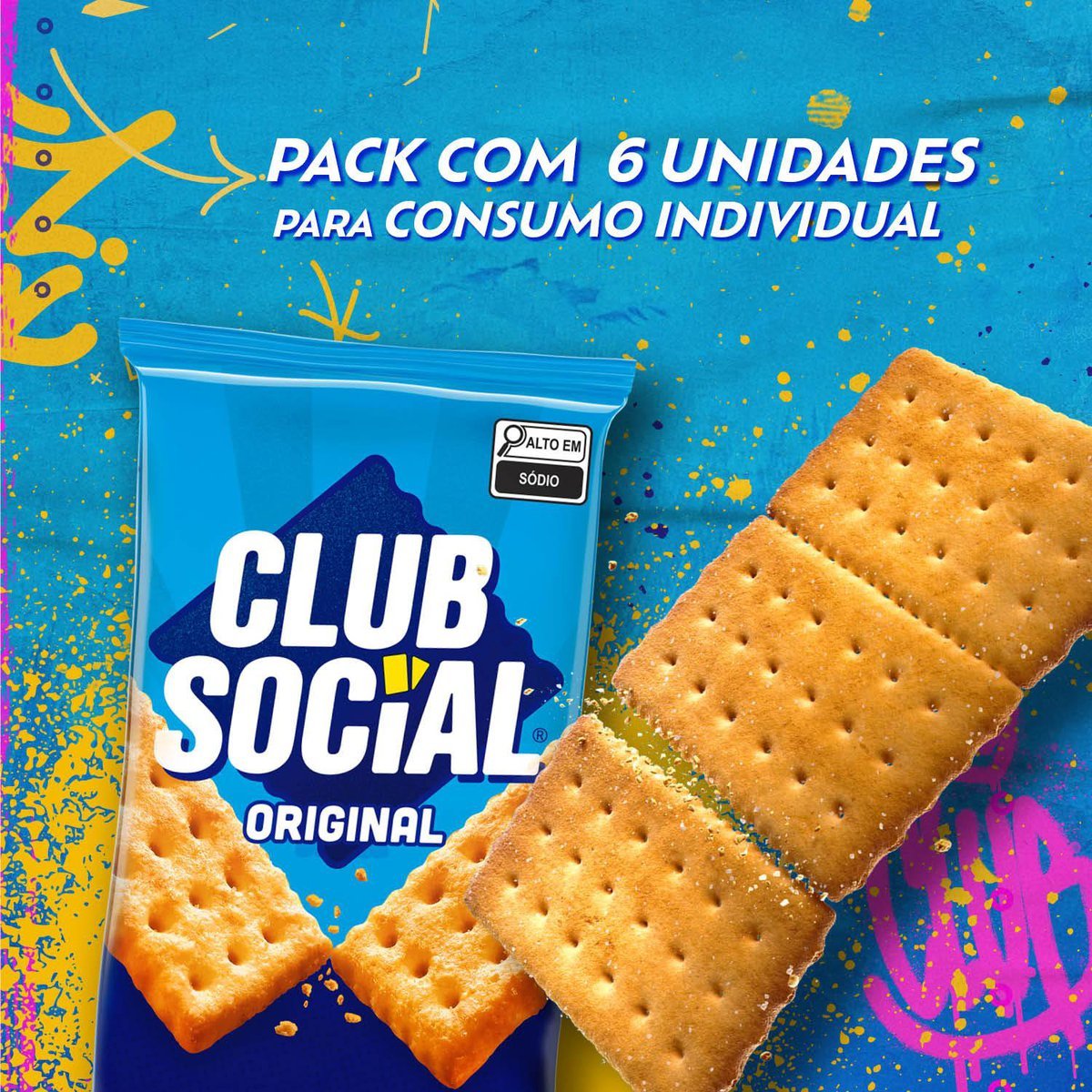Biscoito Salgado Club Social original multipack 144g