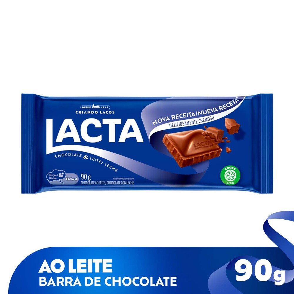 Chocolate Lacta ao leite 90g