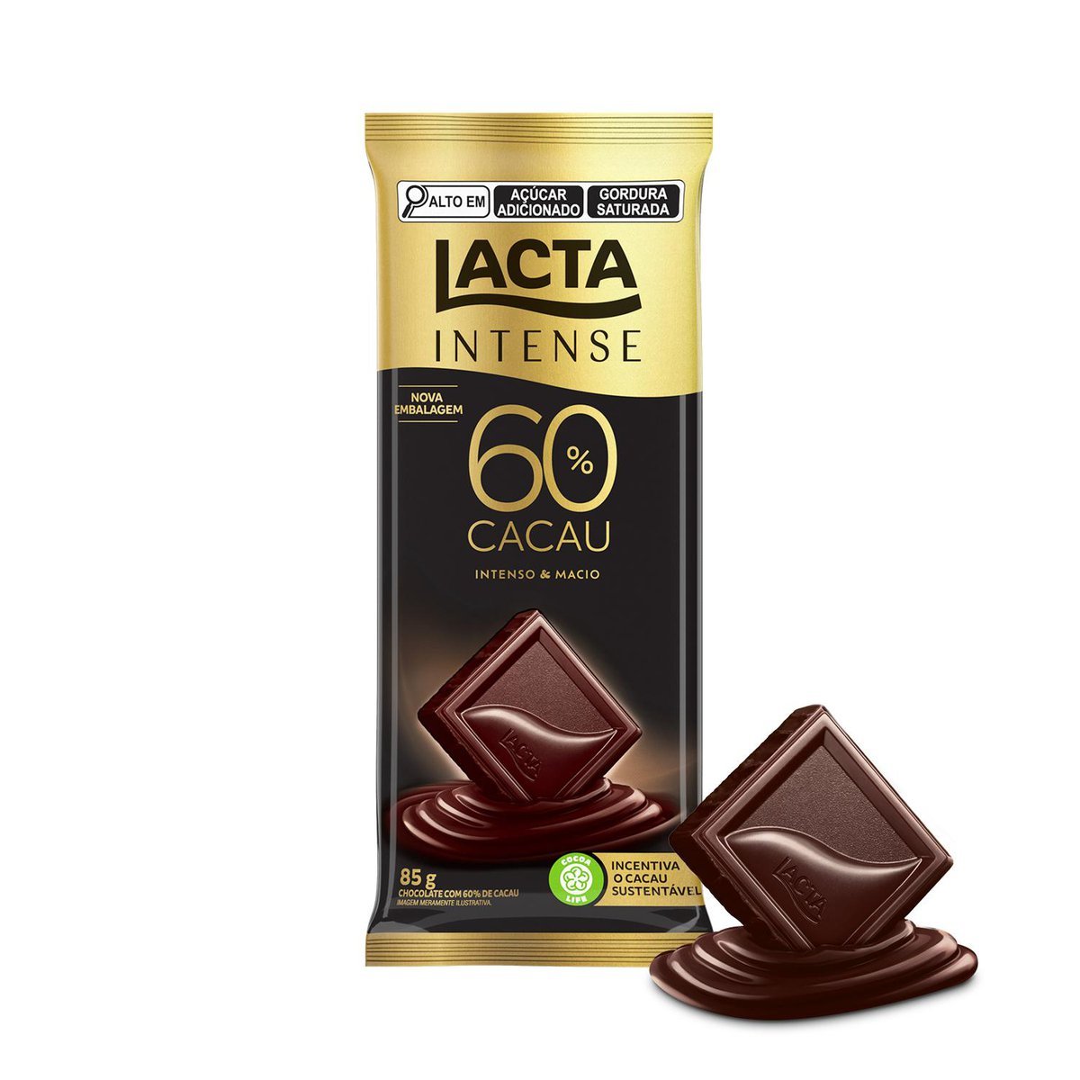Chocolate Lacta Intense Amargo 60% Cacau Original 85g