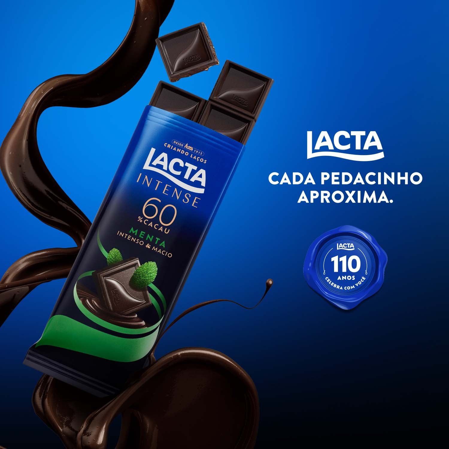 Chocolate Lacta Intese 60 Caucau e Menta 85g