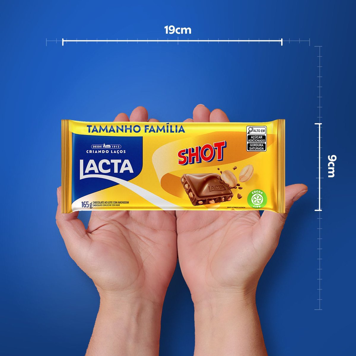 Chocolate ao leite com amendoim Shot 165g