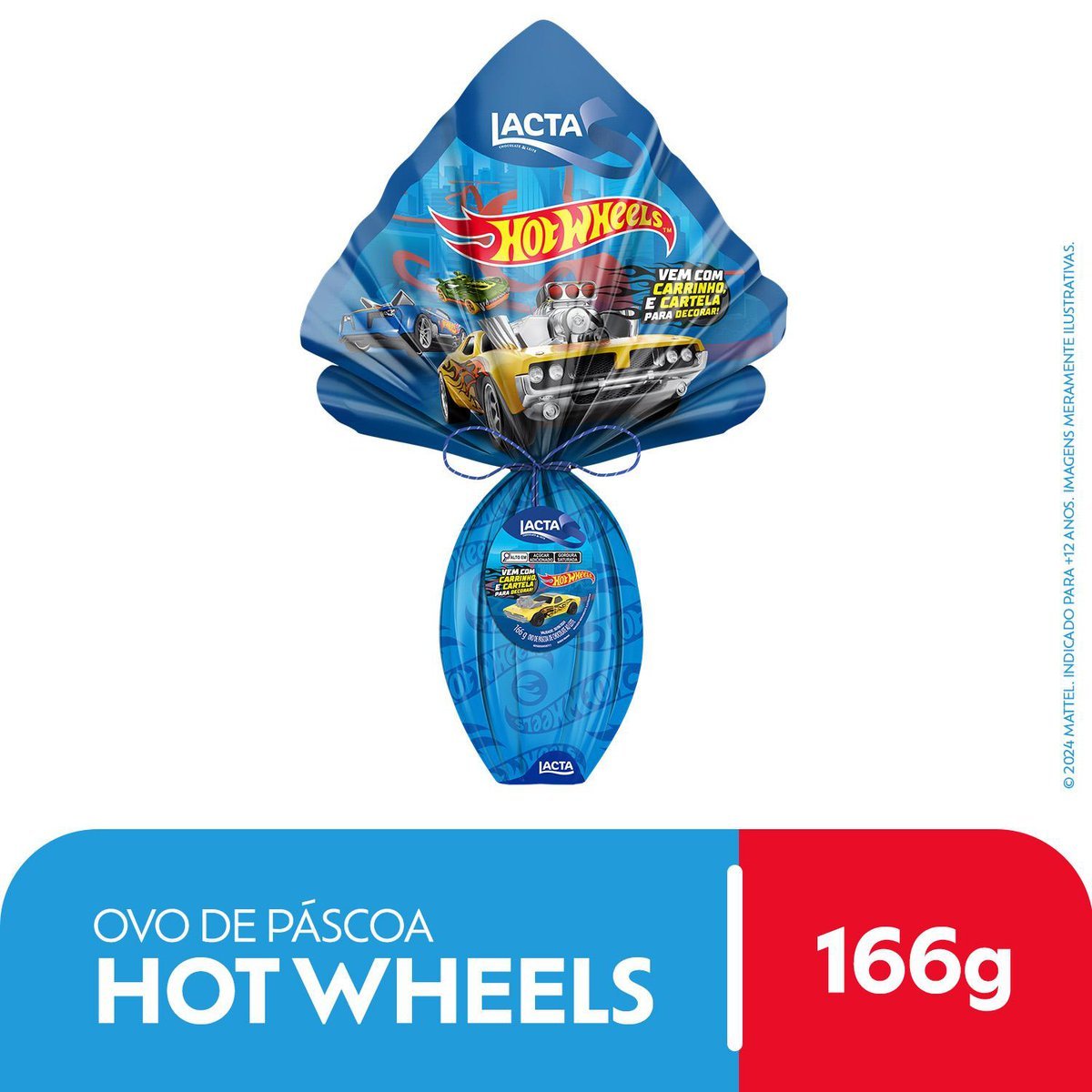 Ovo de Pscoa Lacta Hotwheels 166g