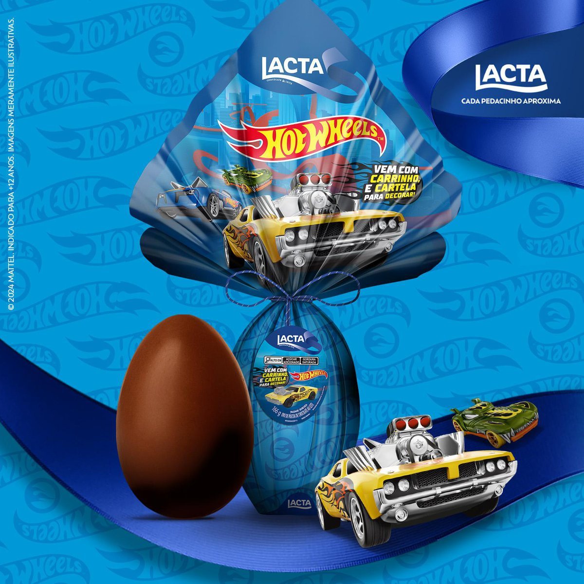 Ovo de Pscoa Lacta Hotwheels 166g