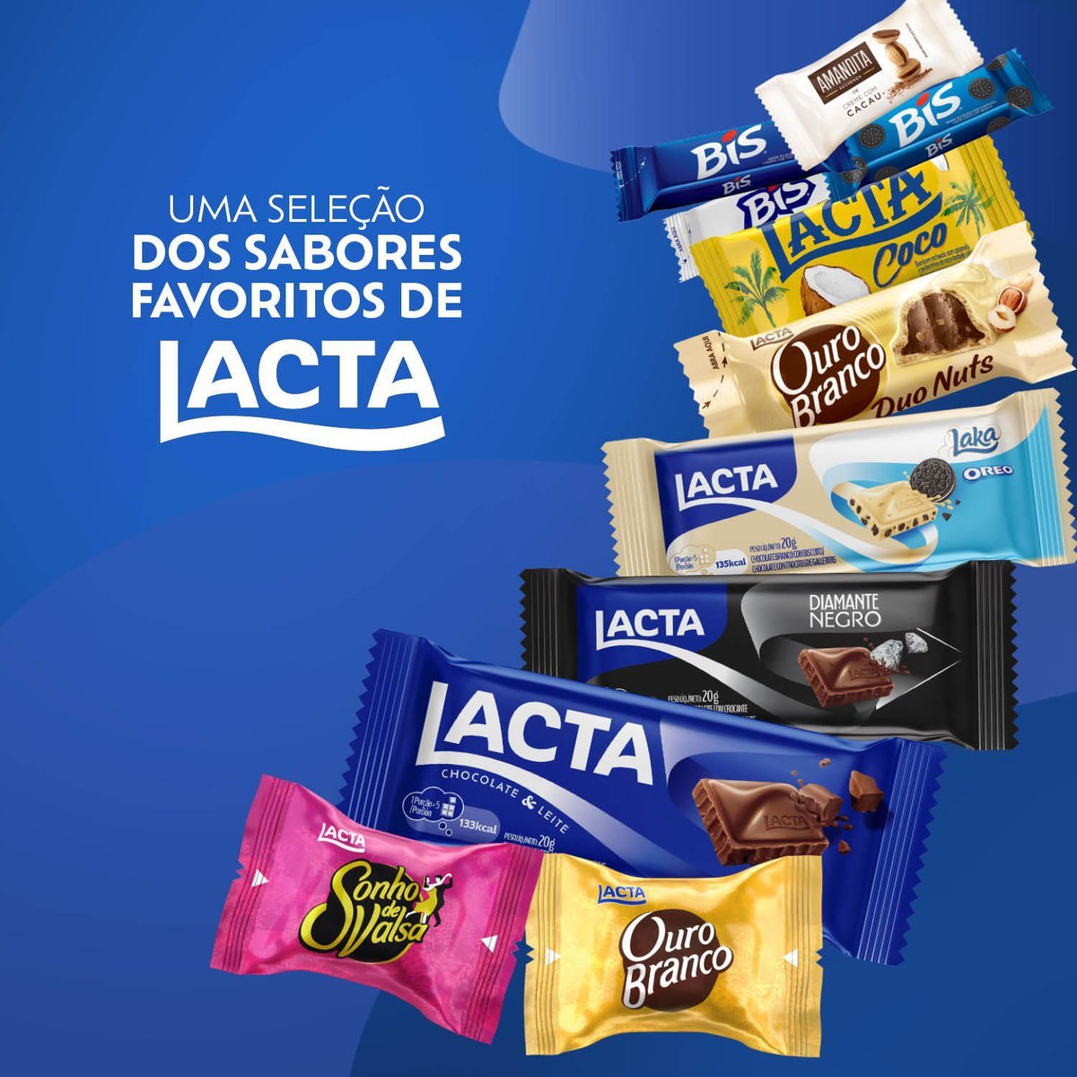 Caixa De Variedades Lacta Favoritos 250,6g