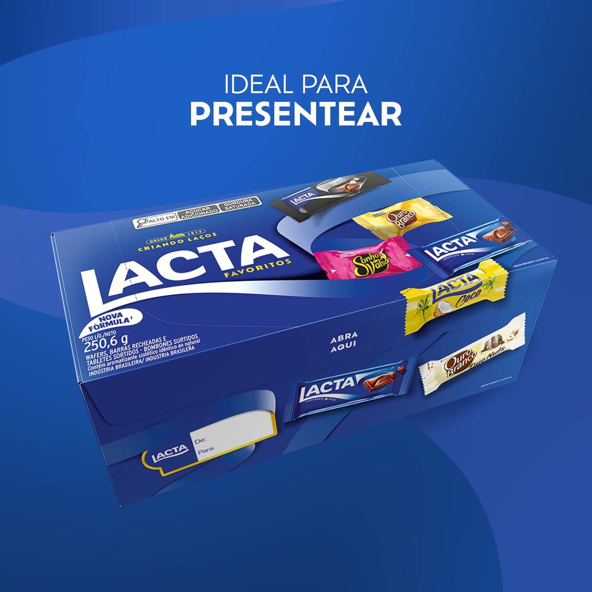 Caixa De Variedades Lacta Favoritos 250,6g