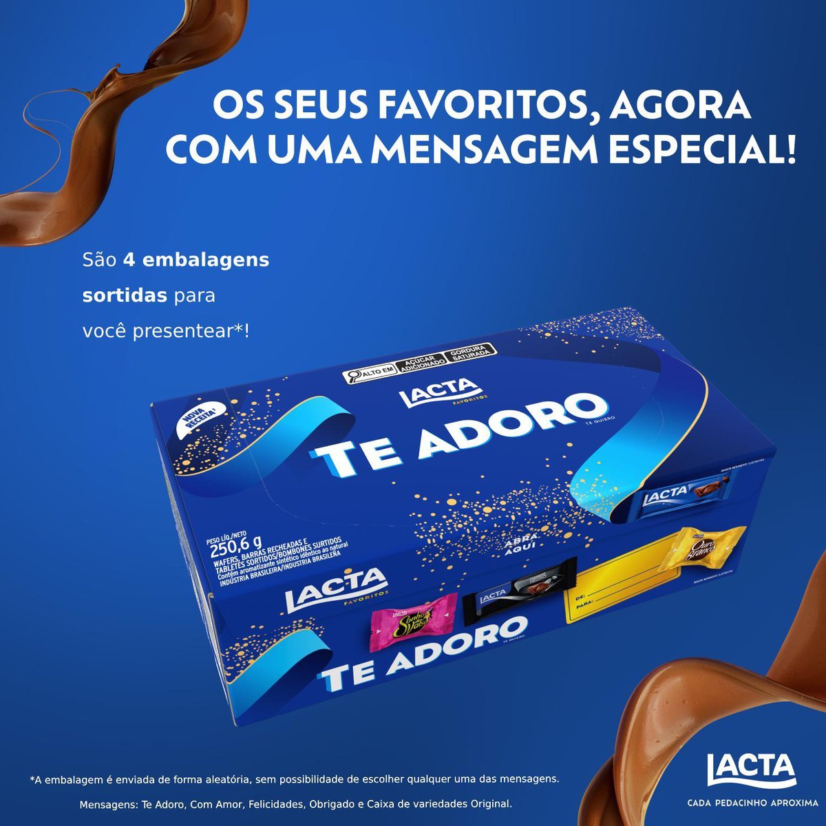 Caixa De Variedades Lacta Favoritos 250,6g
