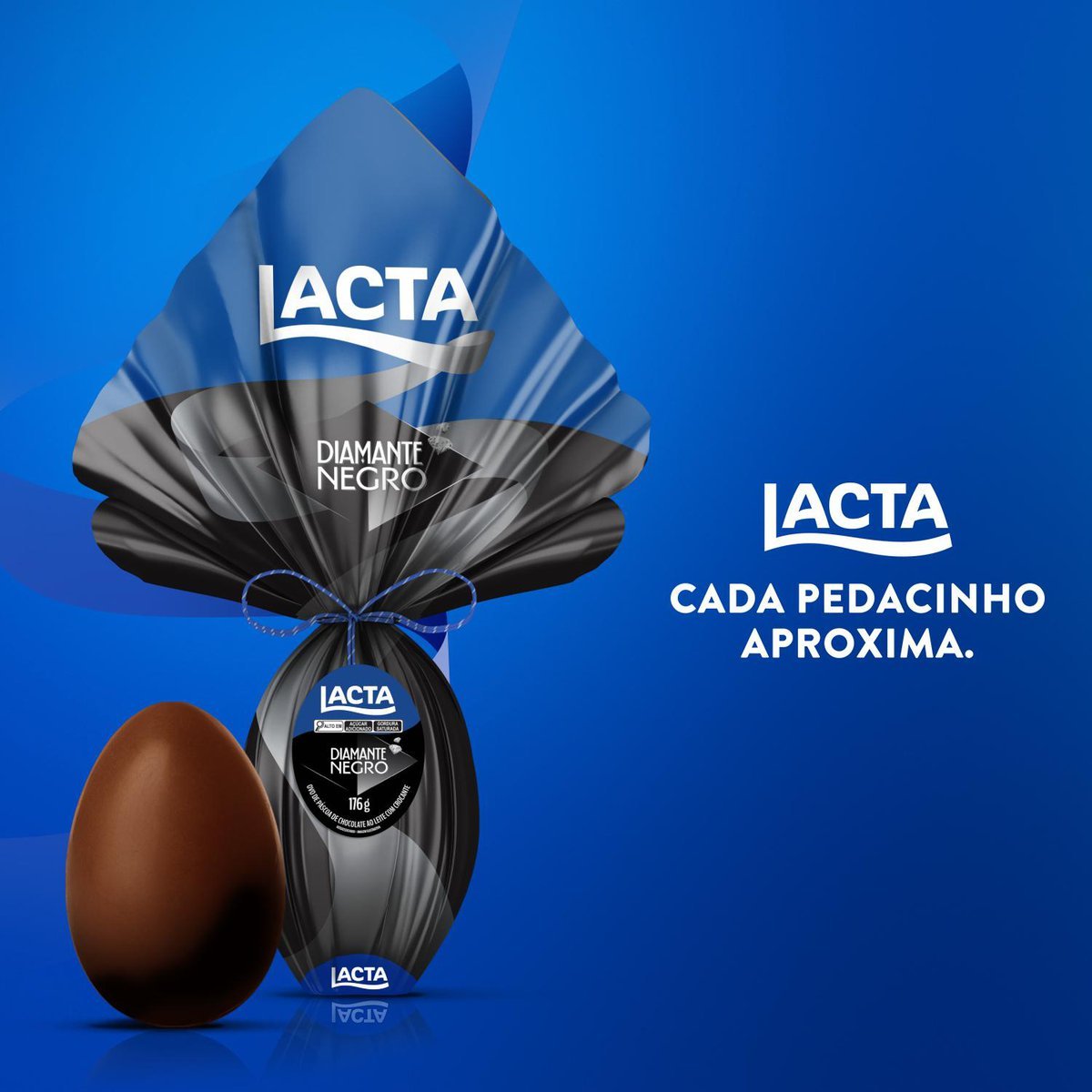 Ovo de Pscoa Lacta Diamante Negro 176g