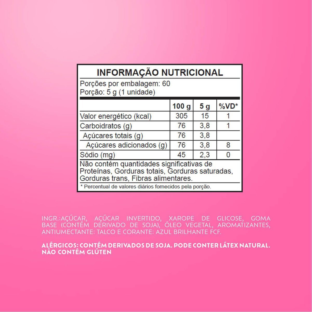 Chiclete Bubbaloo Hortel 5g - Caixa com 60 unidades
