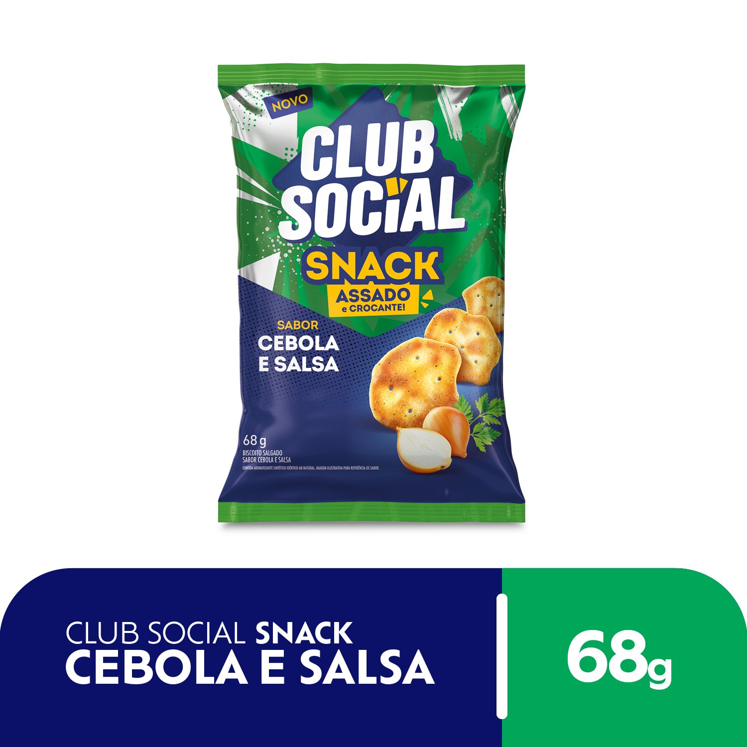 Salgadinho Club Social Snack Cebola e Salsa 68g