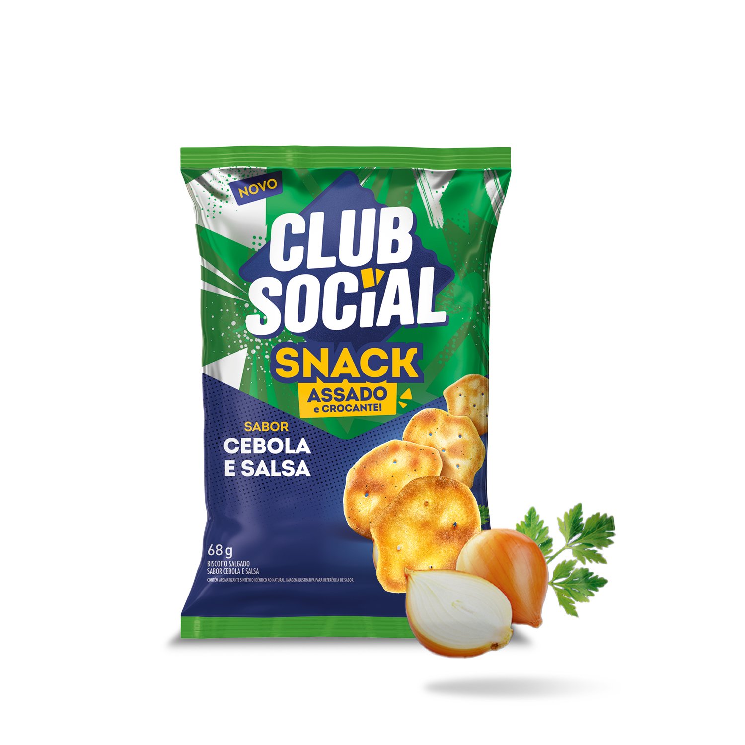 Salgadinho Club Social Snack Cebola e Salsa 68g