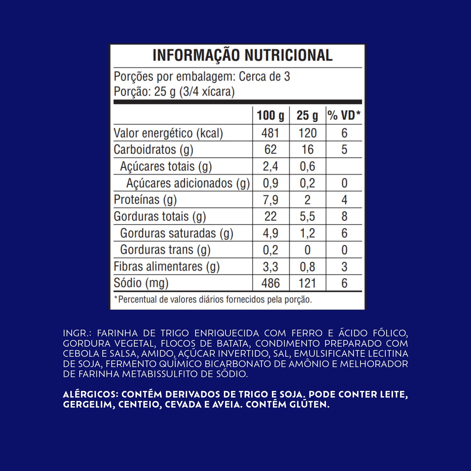 Salgadinho Club Social Snack Cebola e Salsa 68g